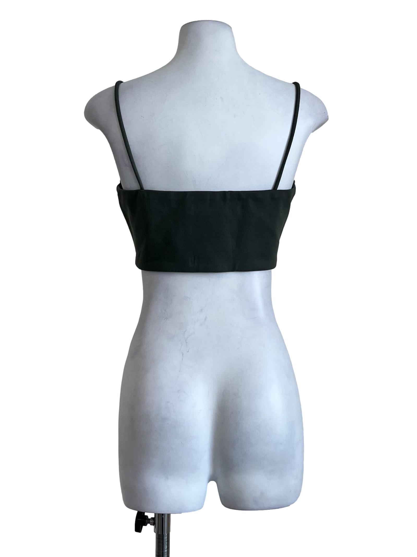 Green Sleeveless Plain Top