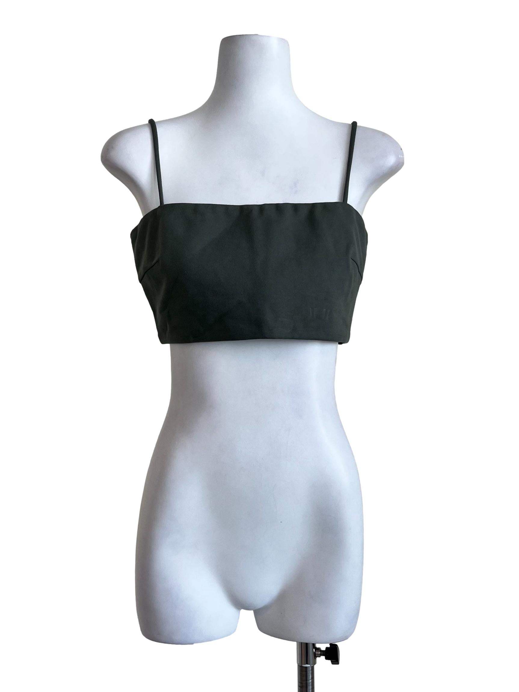 Green Sleeveless Plain Top