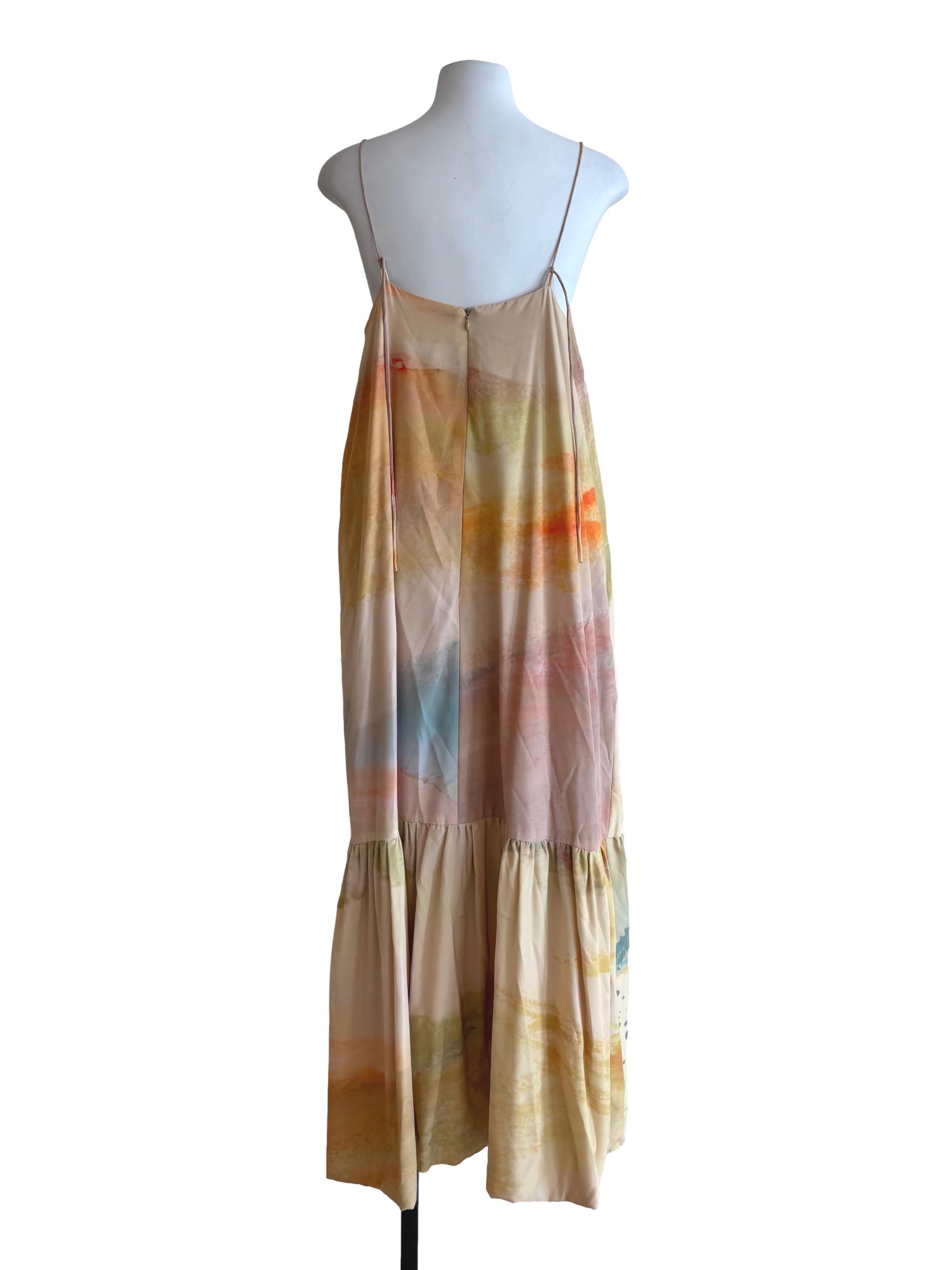 Wheat Beige Drop Waist Camisole Dress