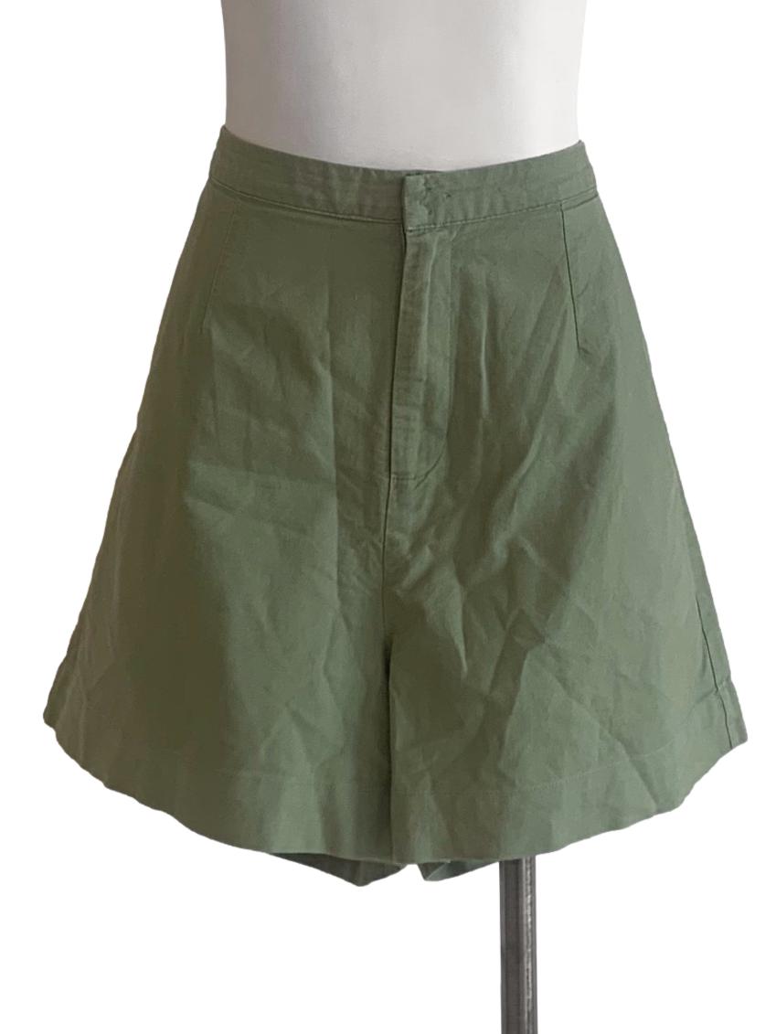Sage Green A-Line Shorts LB