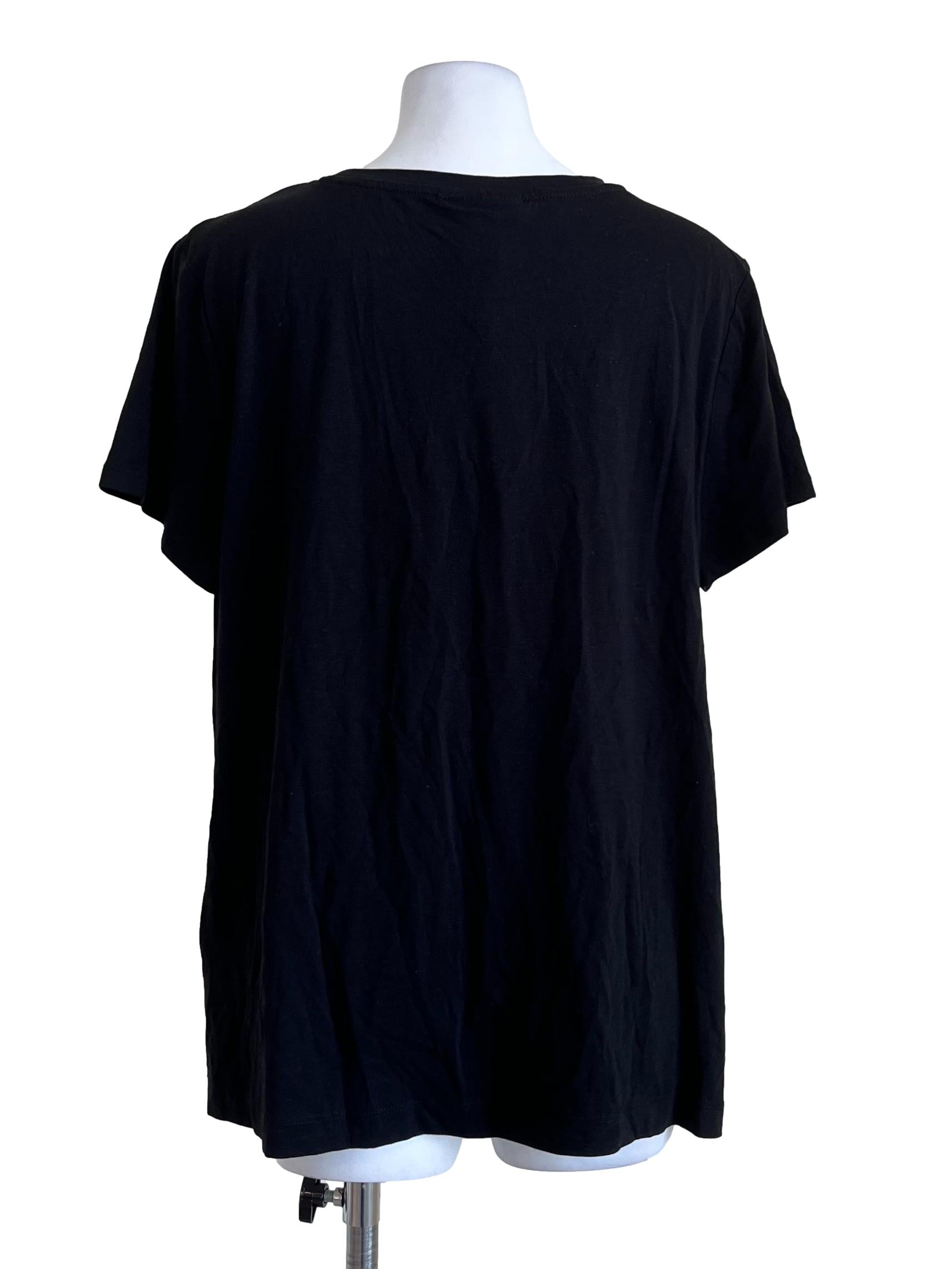 Black Short Sleeves Blouse
