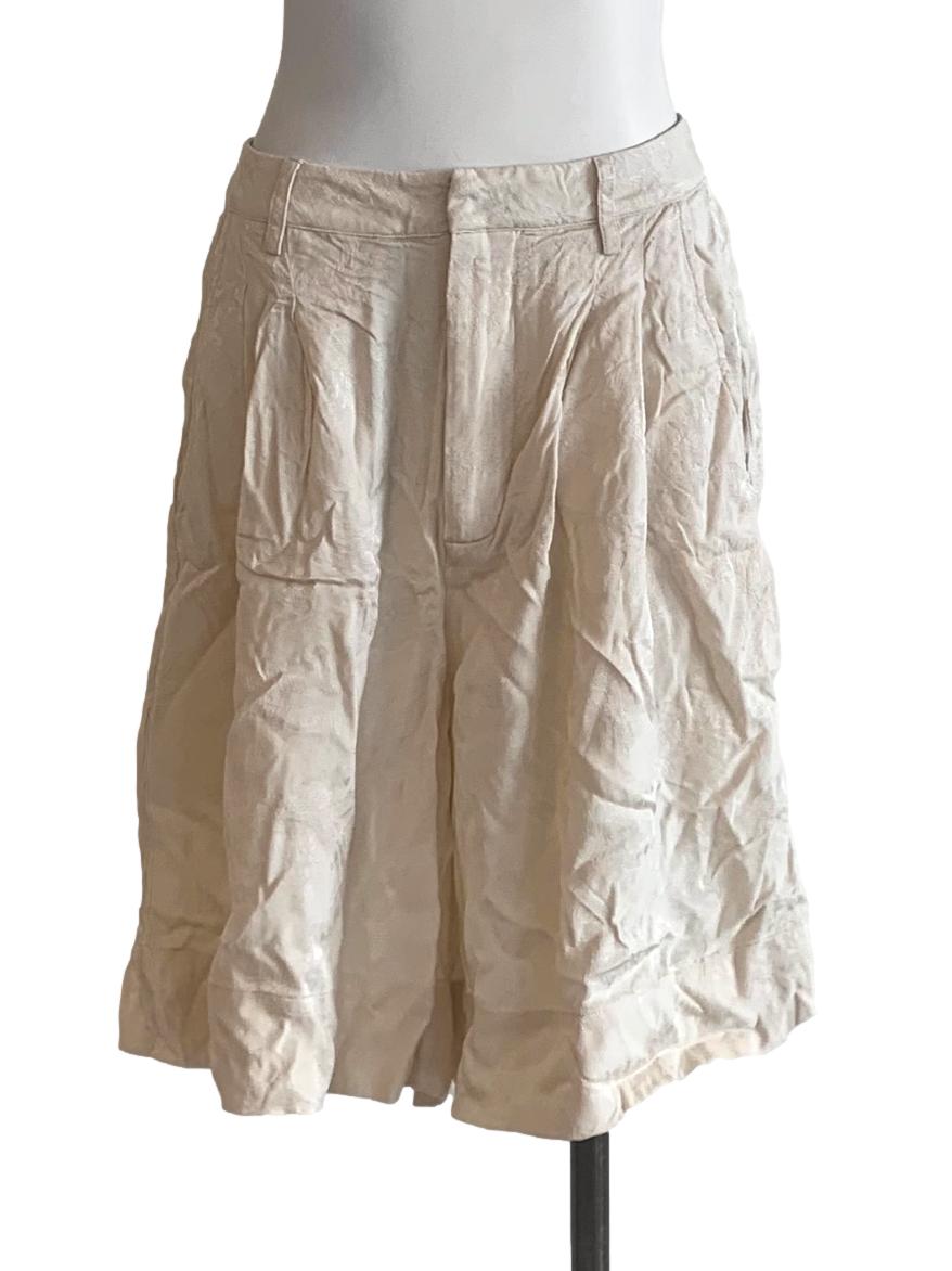 Egg Nog Beige Wide Leg Shorts