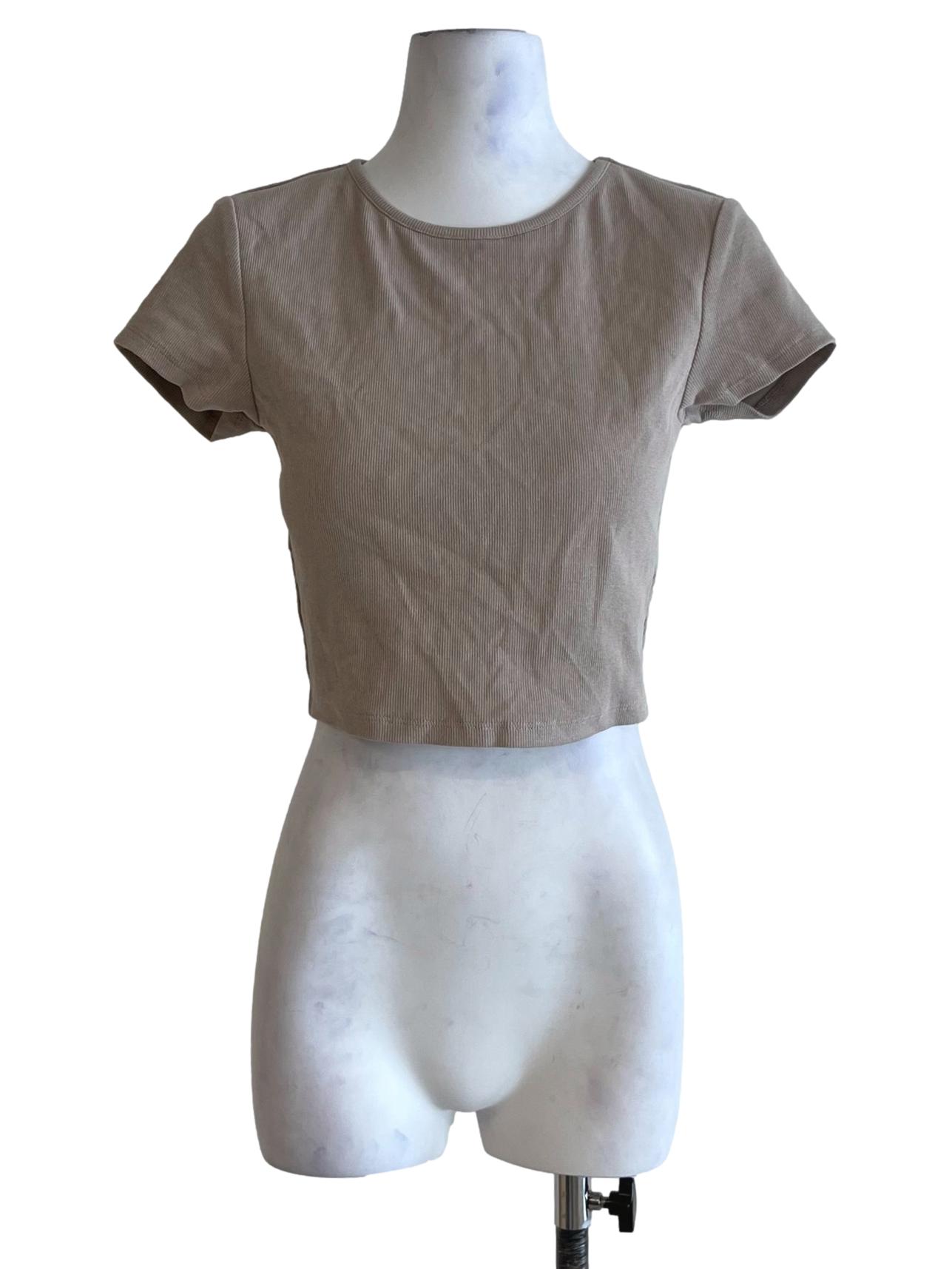 Tortilla Brown Jewel Neckline Blouse