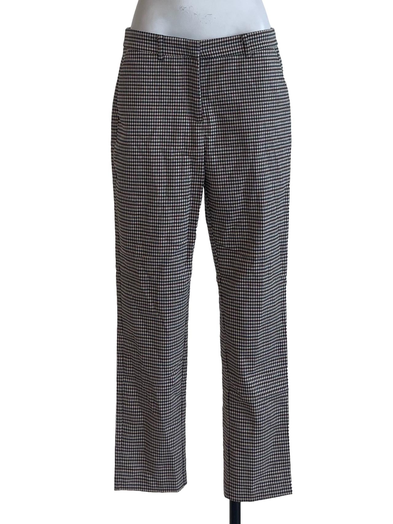 Brown Houndstooth Long Pants
