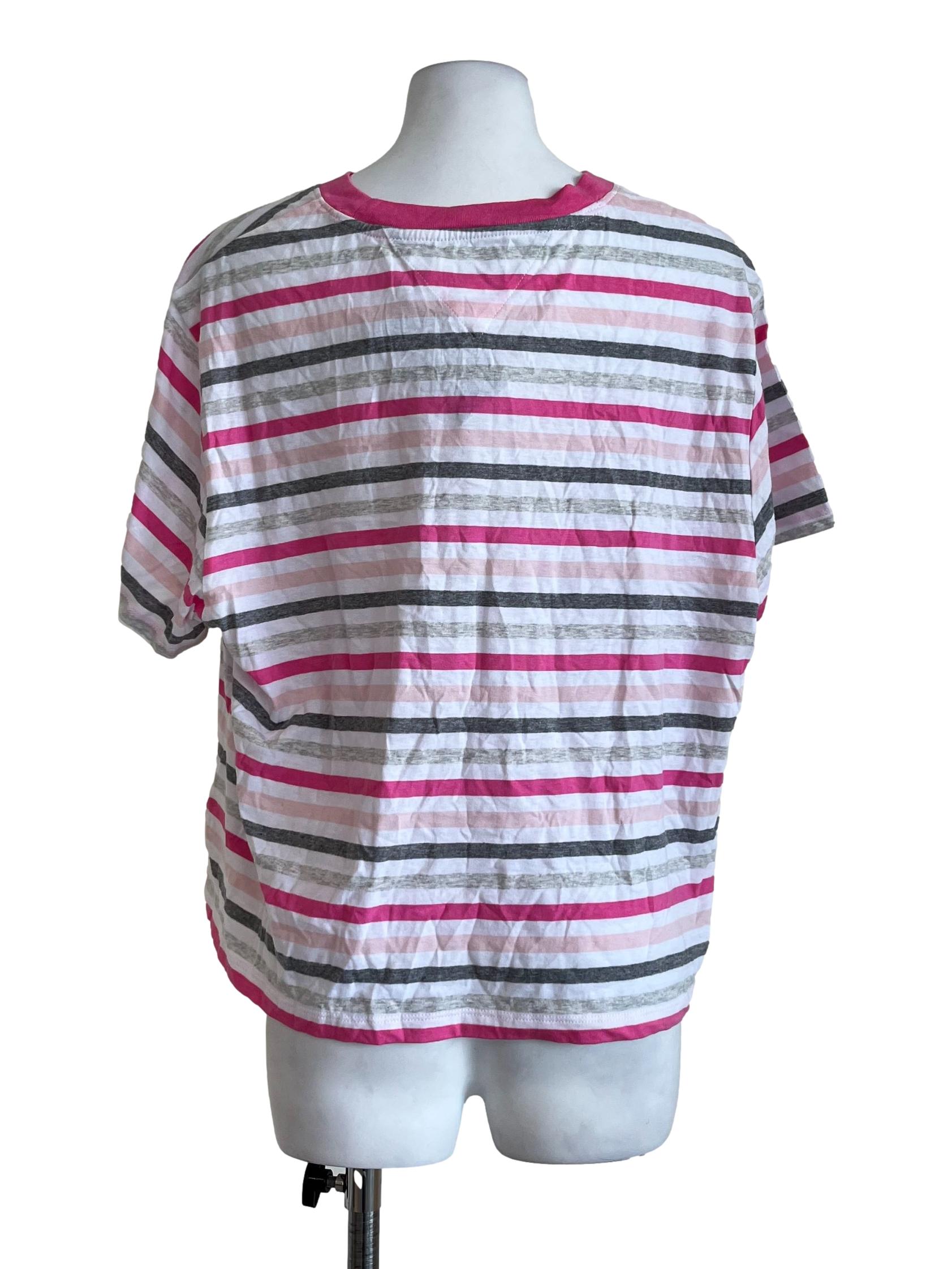 Pink Stripe Pattern Blouse