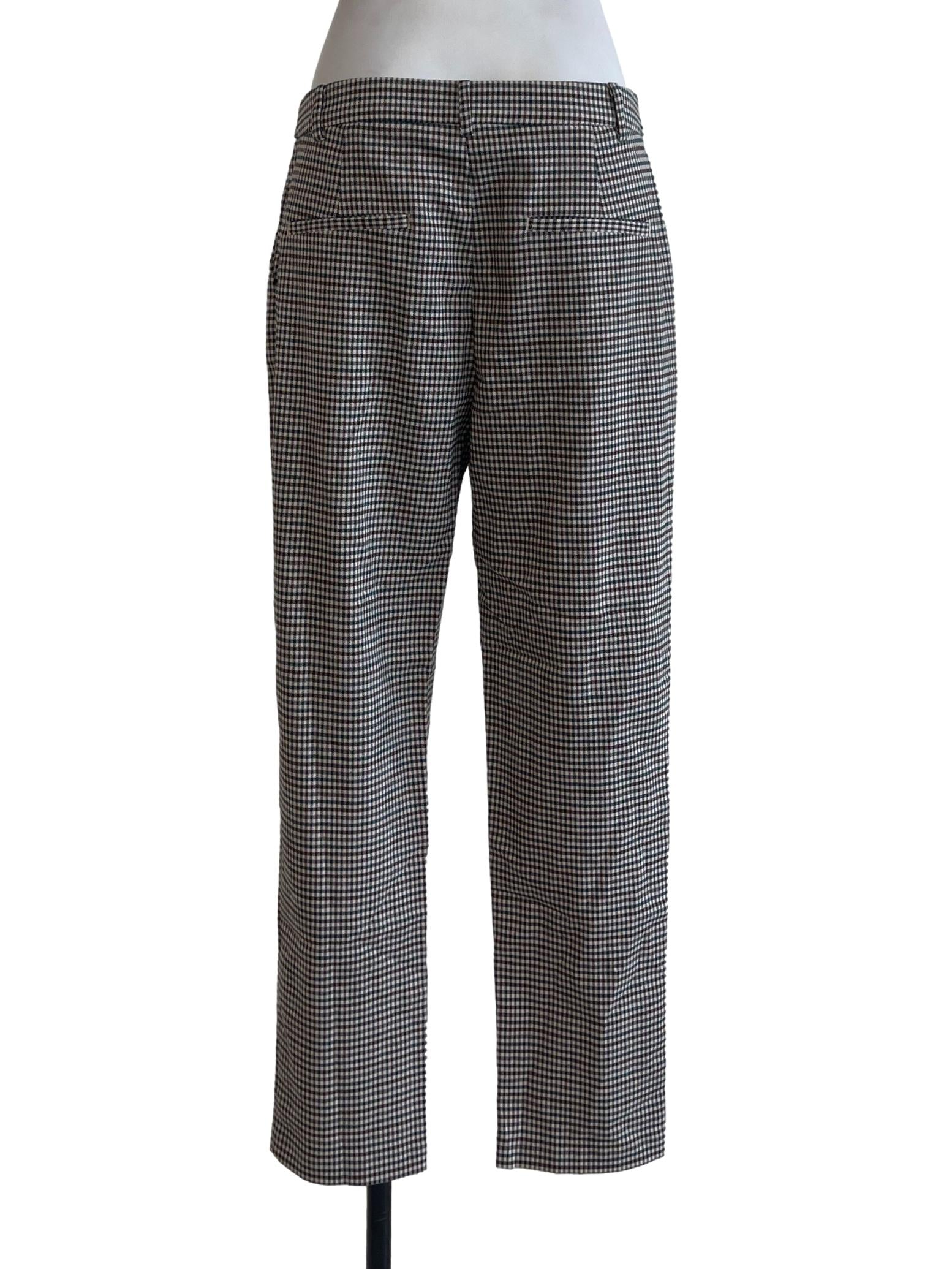 Brown Houndstooth Long Pants