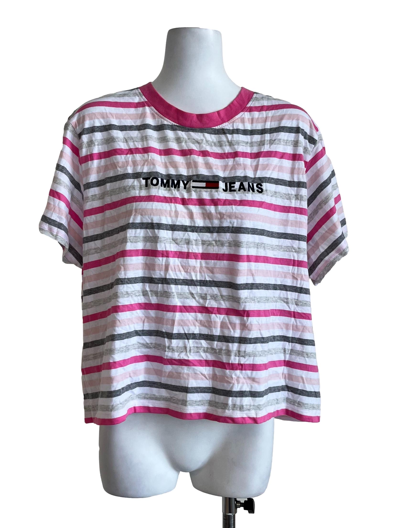Pink Stripe Pattern Blouse