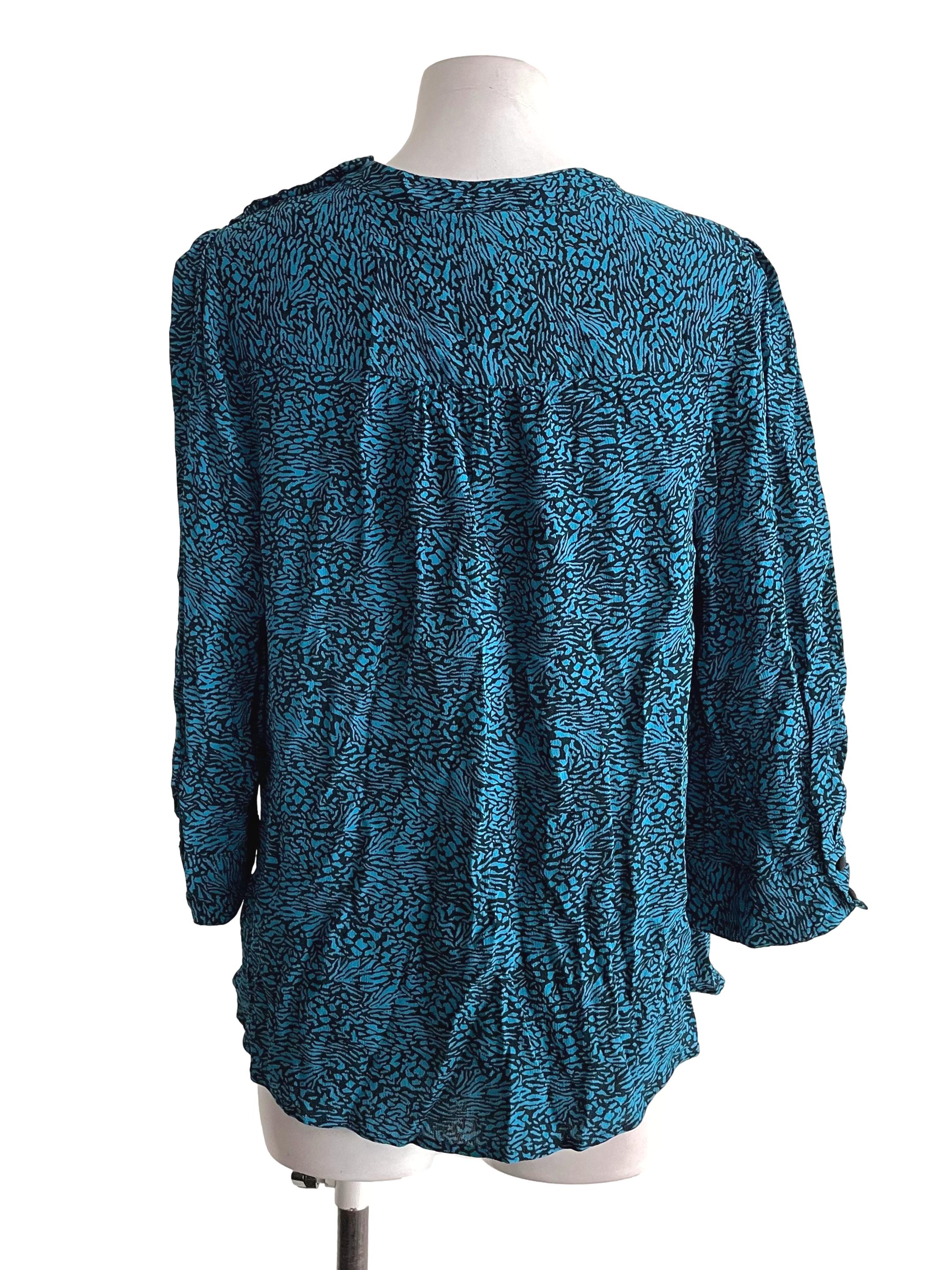 Ocean Blue Draped Top