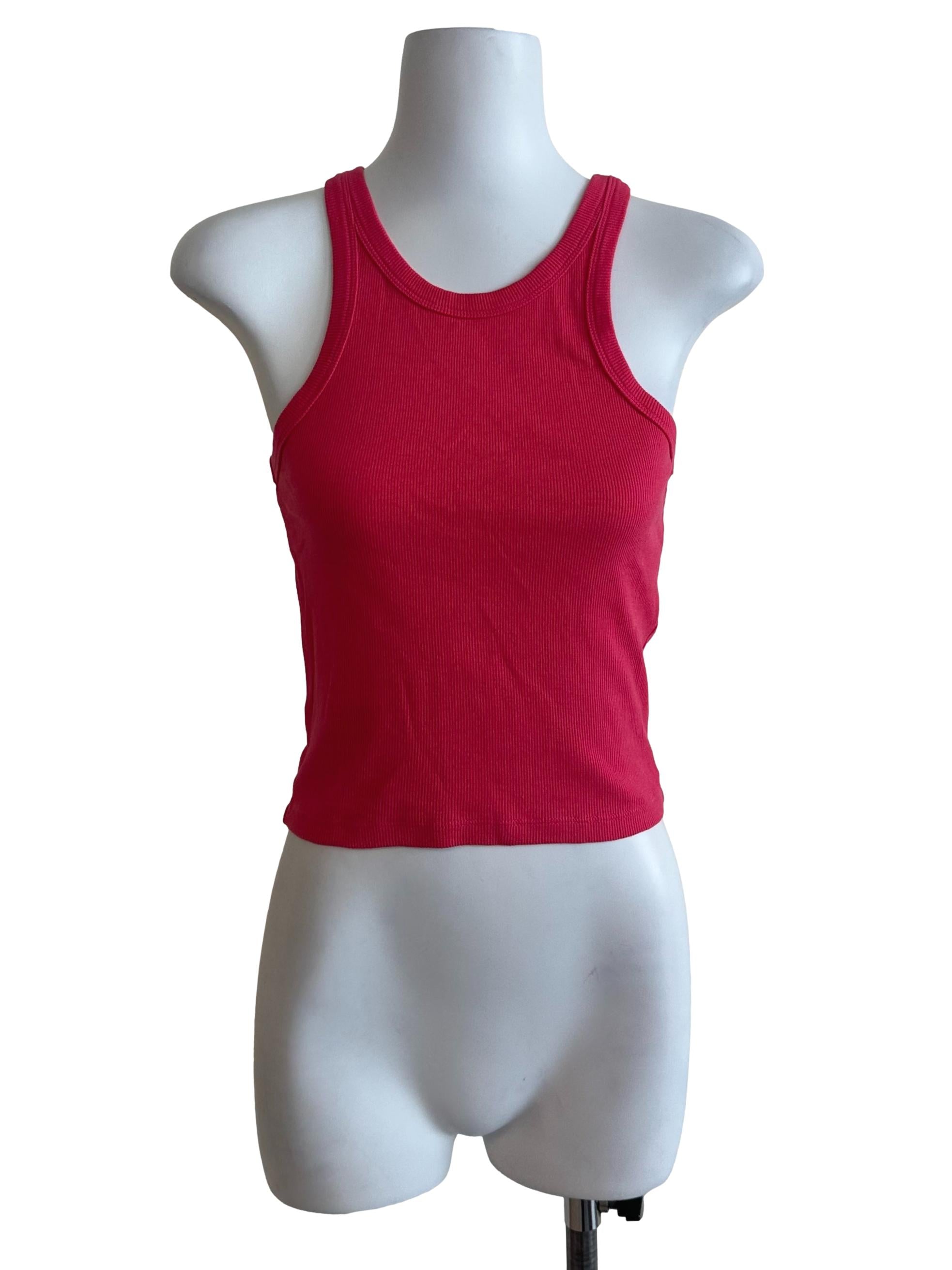 Fuschia Pink Knit Tank Top