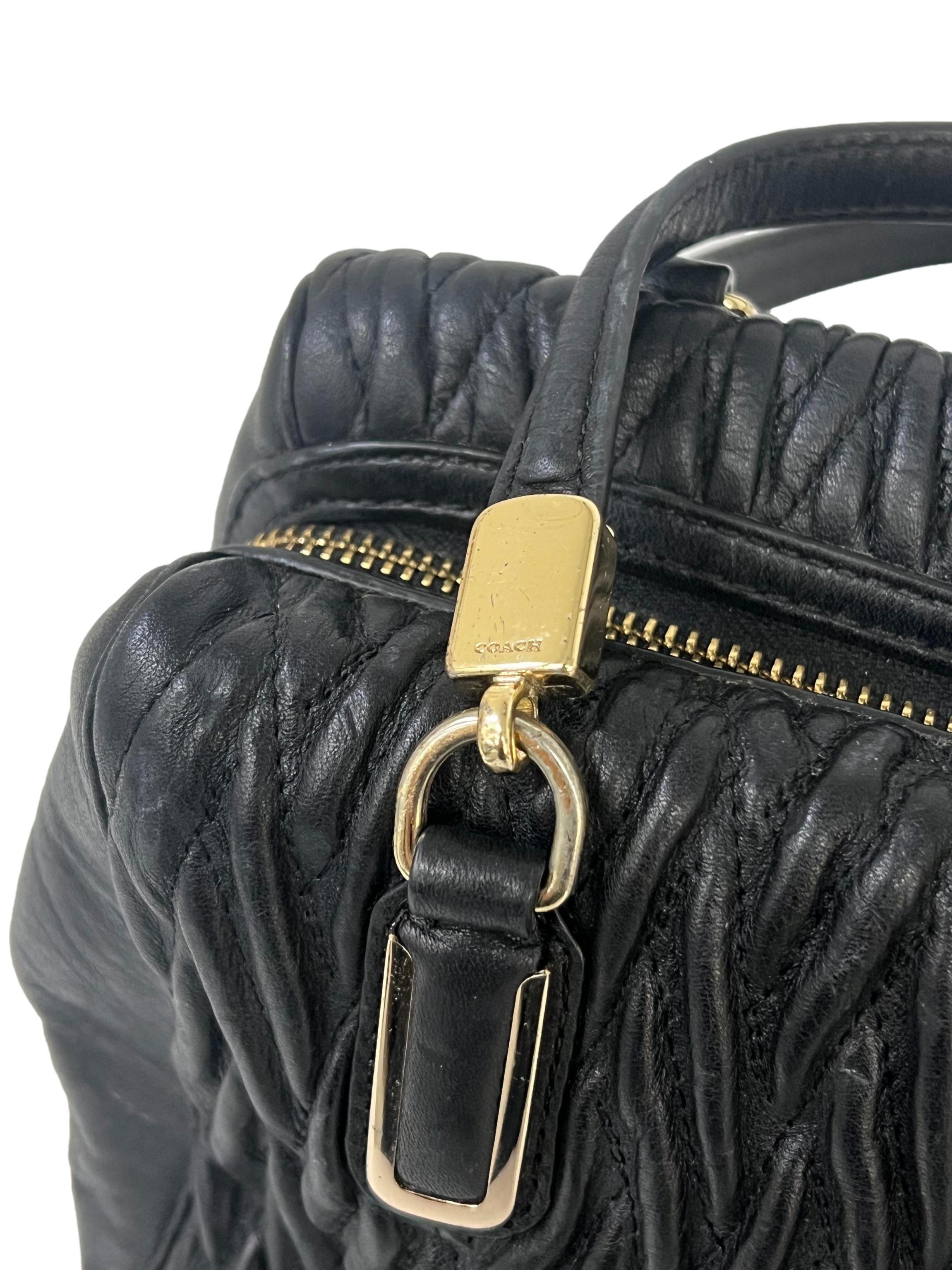 Black Madison Gathered Twist Bag