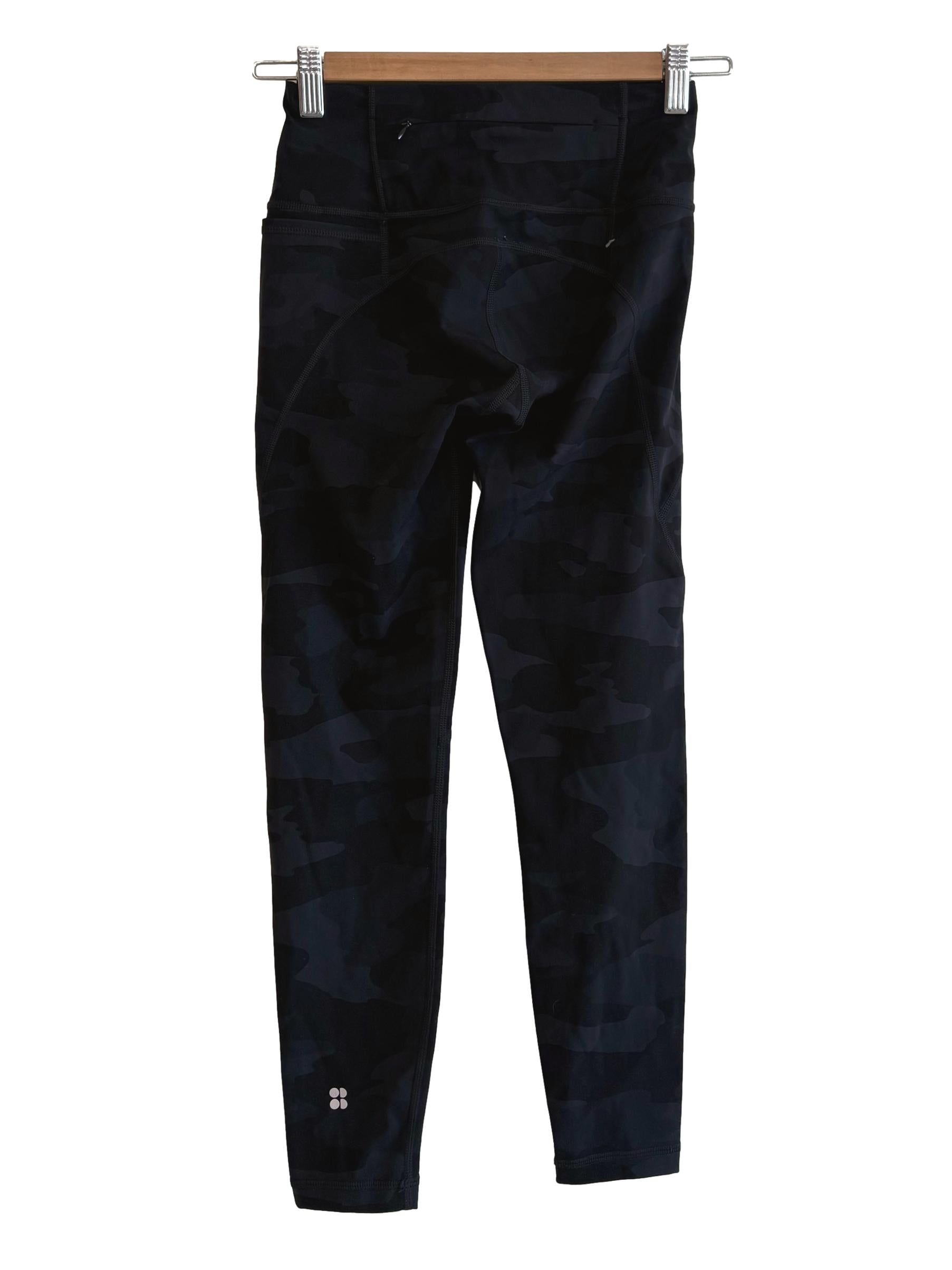 Black Wavy Print Tights