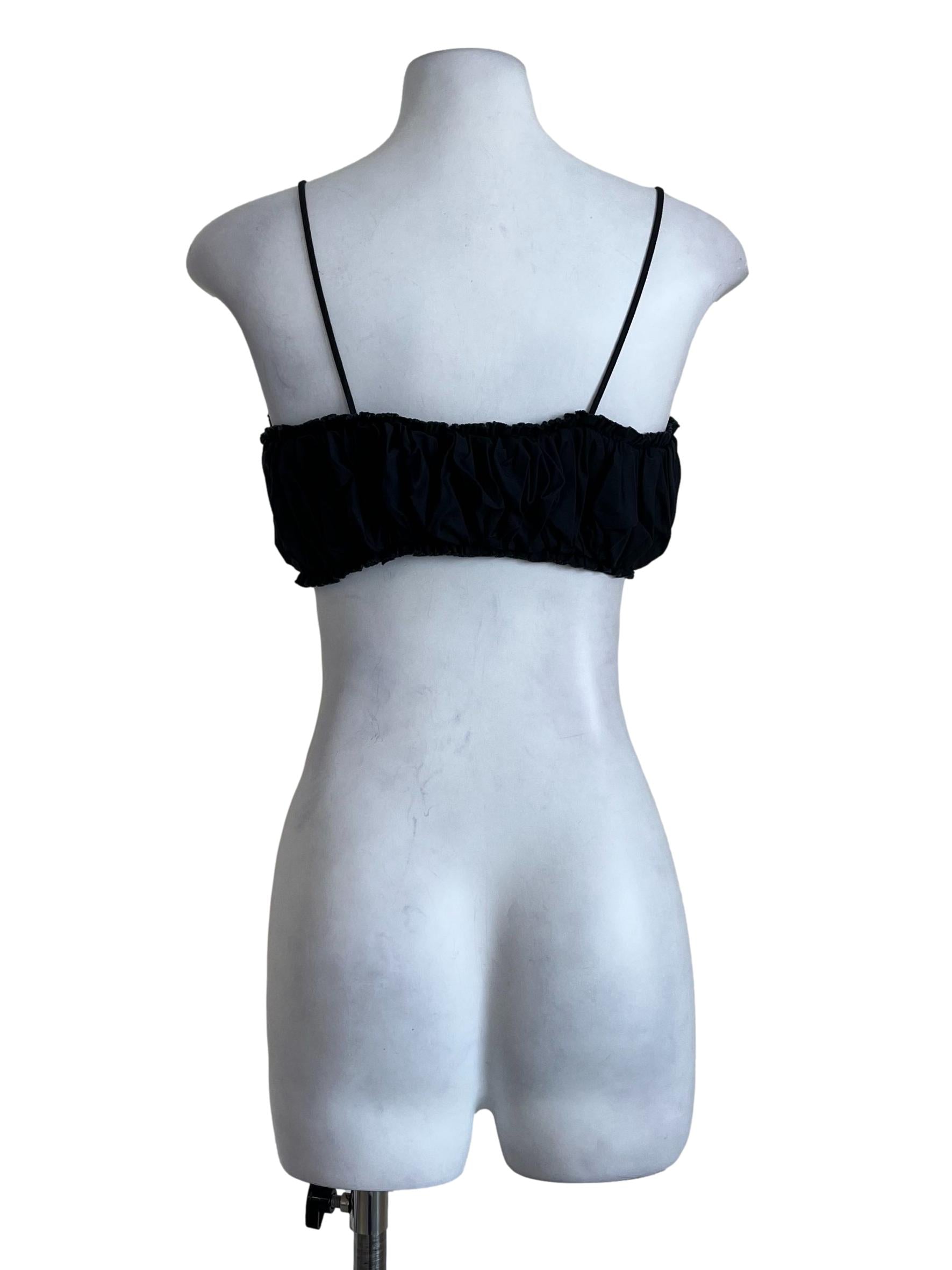 Blue Plain Chest Padded Top