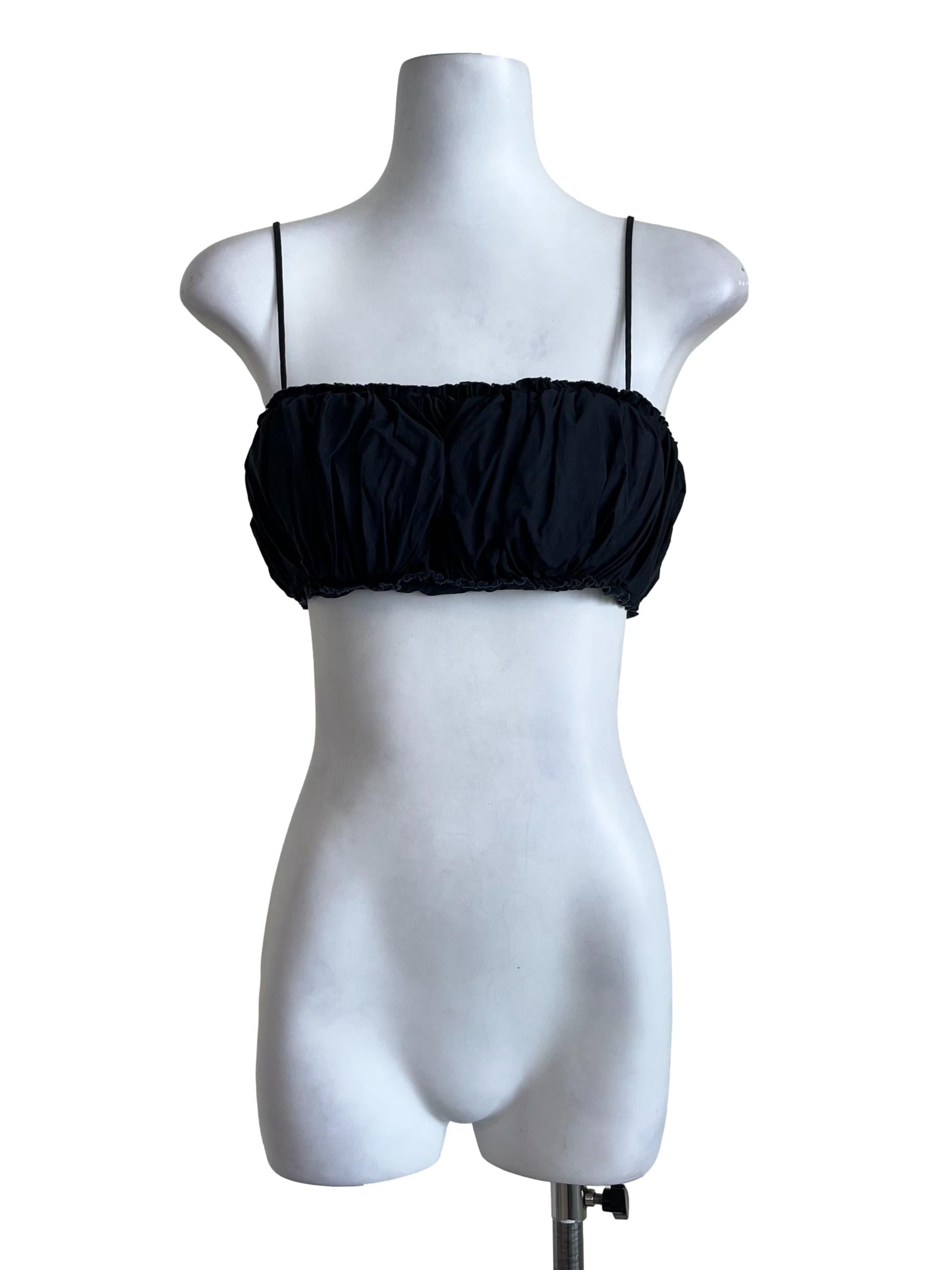 Blue Plain Chest Padded Top