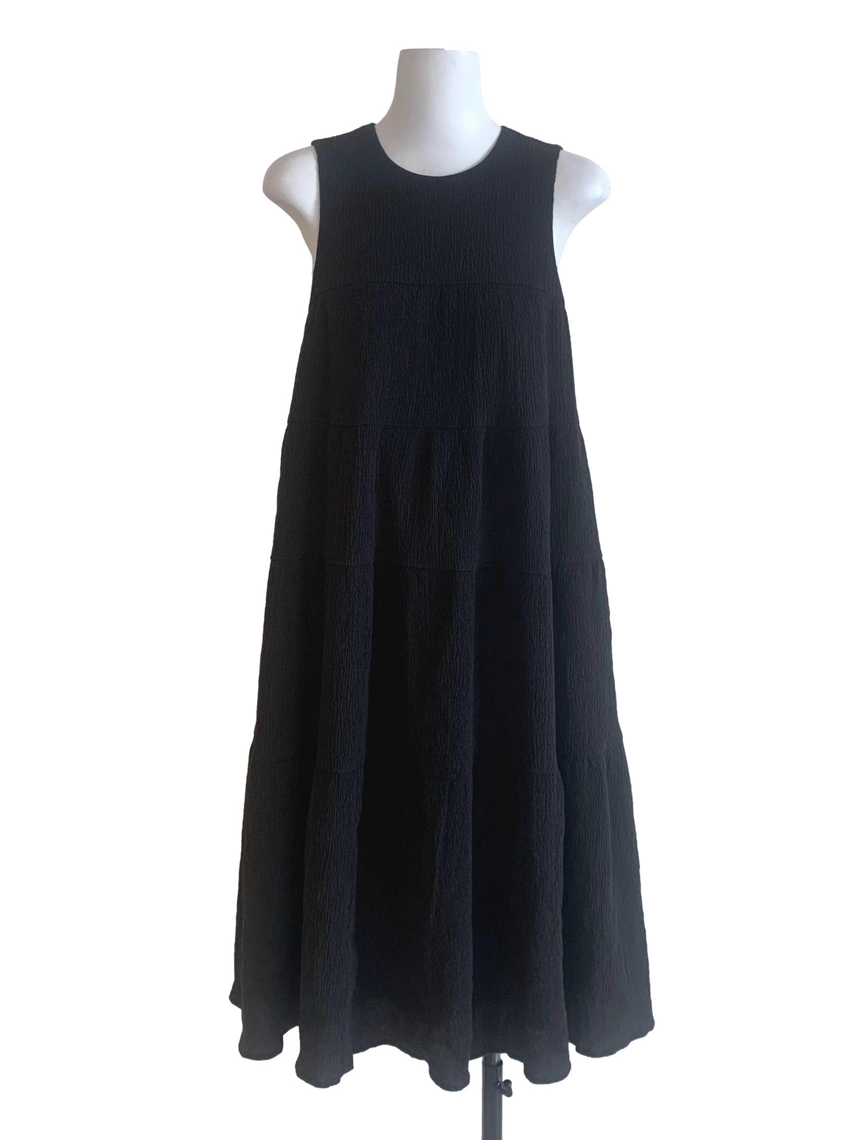 Crow Black Round Neck Princess Dress LB