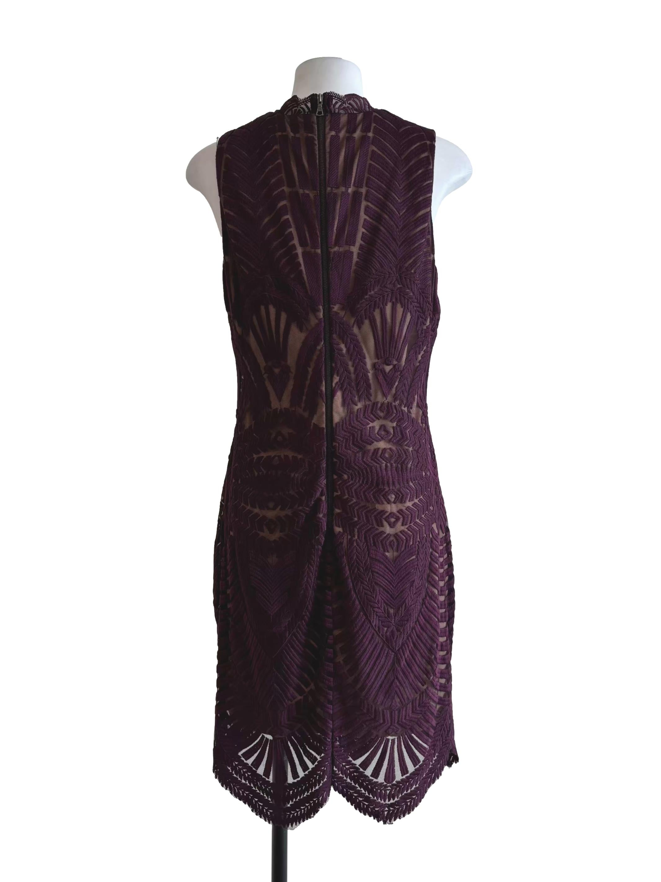 Plum Purple Lace Pencil Dress