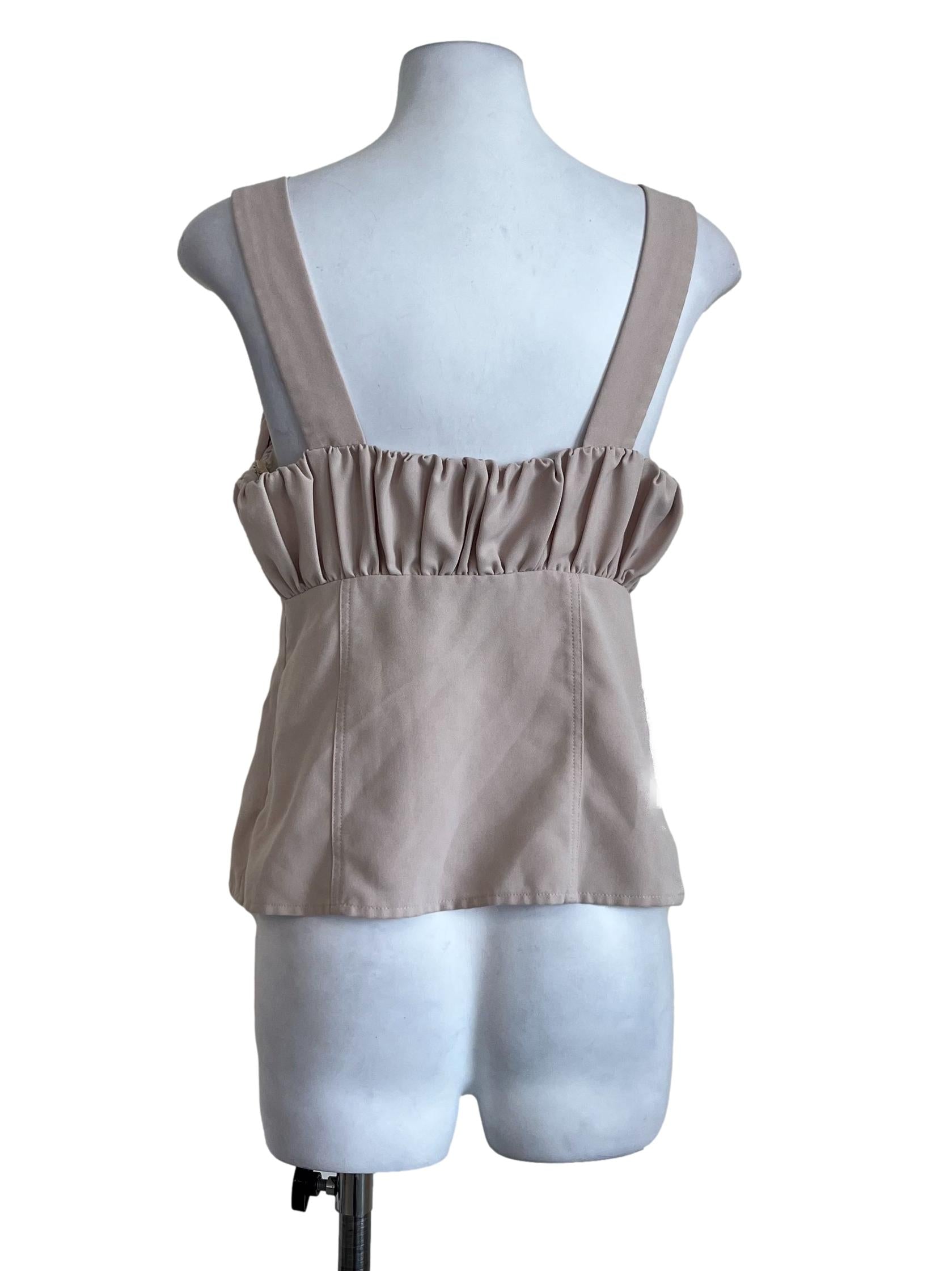 Light Brown No Chest Padded Top