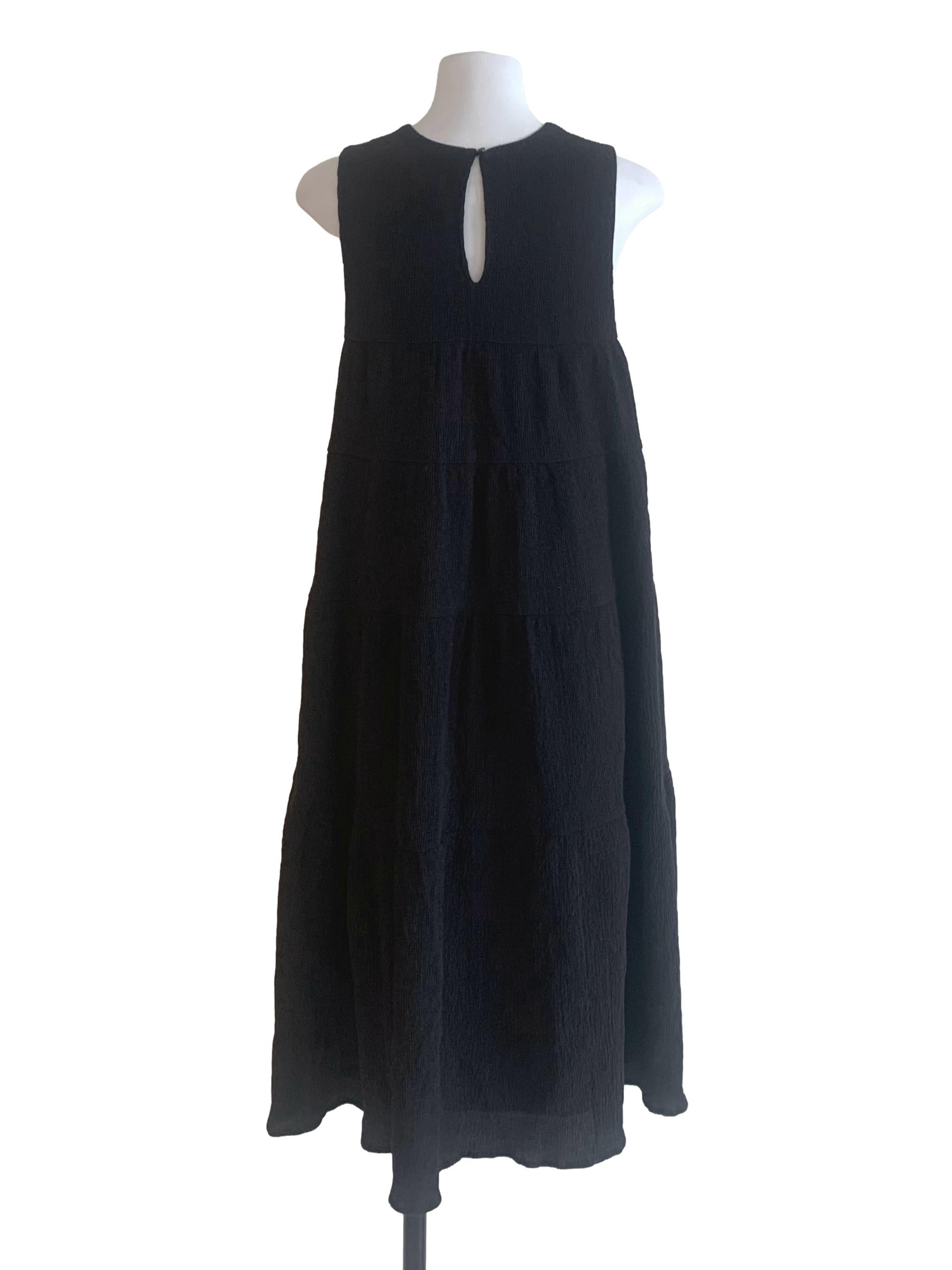 Crow Black Round Neck Princess Dress LB