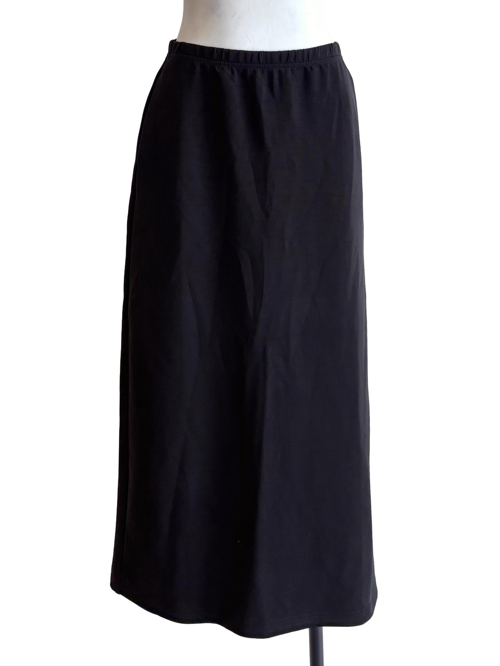Black Soft Relaxed Maxi Skirt TTR
