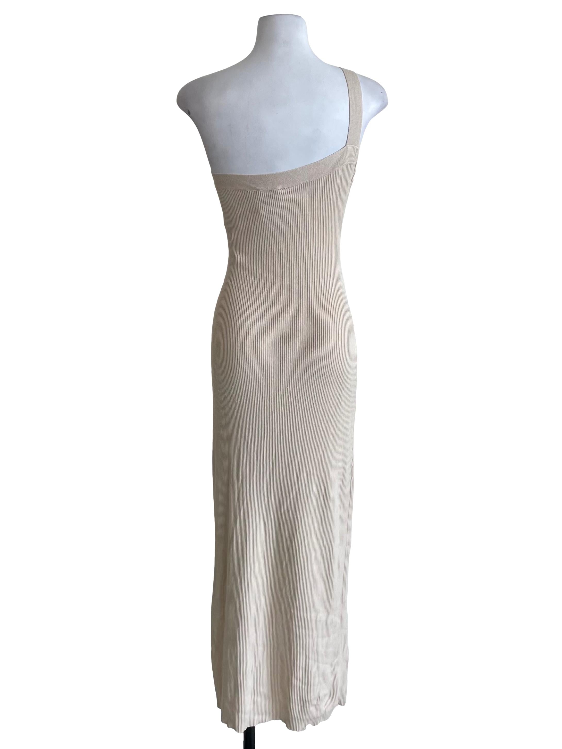 Parchment Halter Neck Knit Bodycon Dress