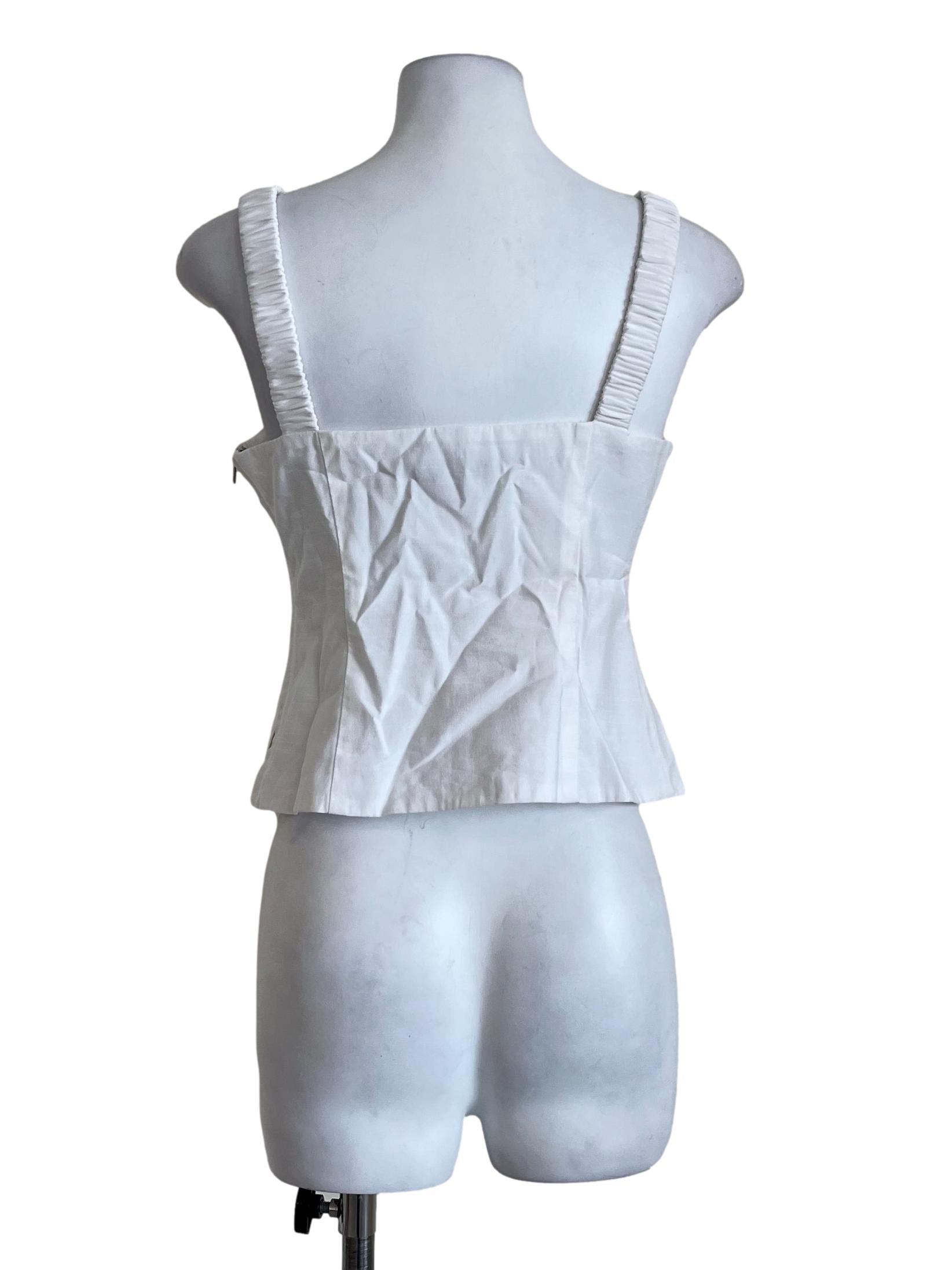 White Plain Sleeveless Top