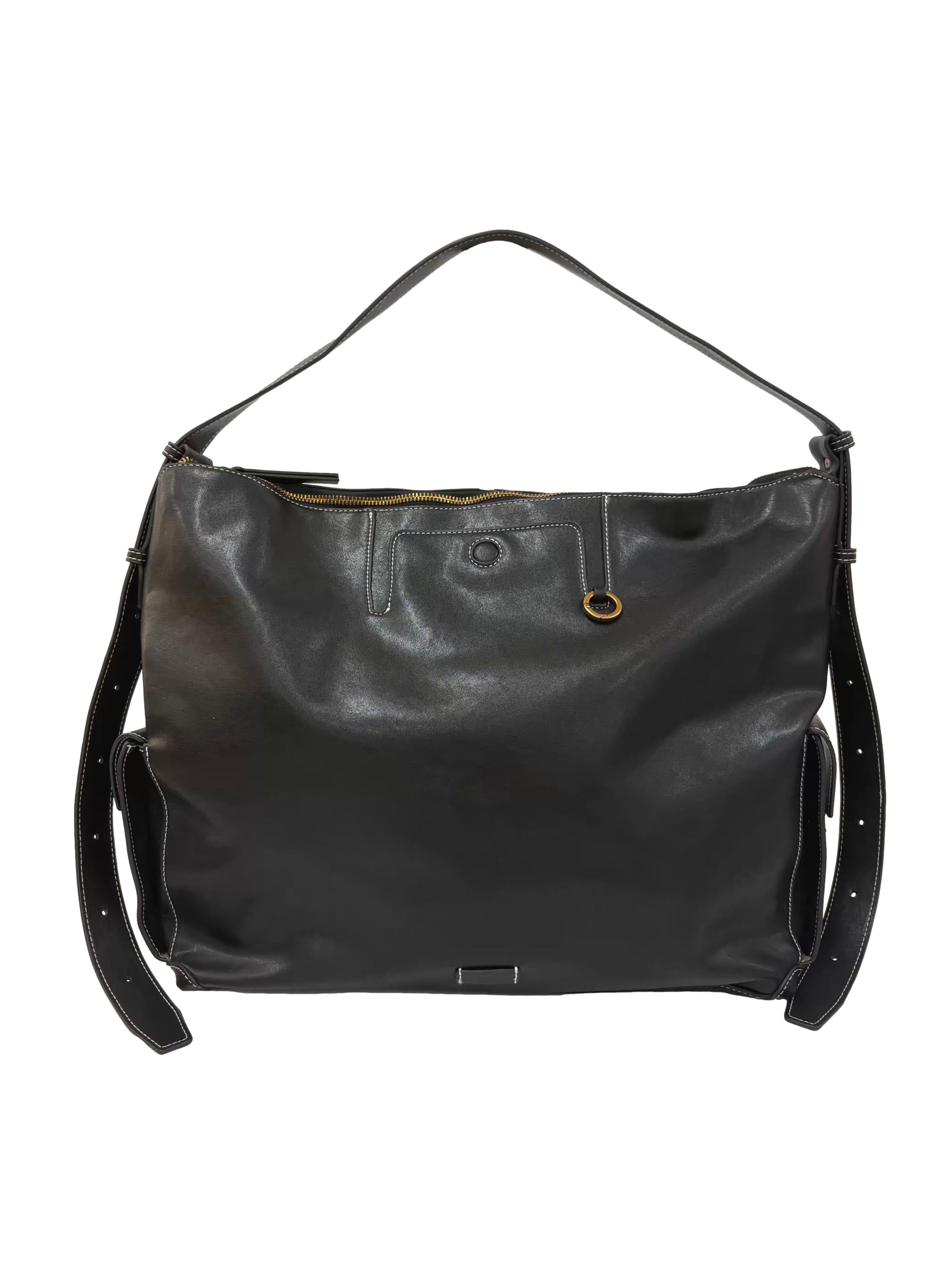 Black Yore Hobo Tote Bag