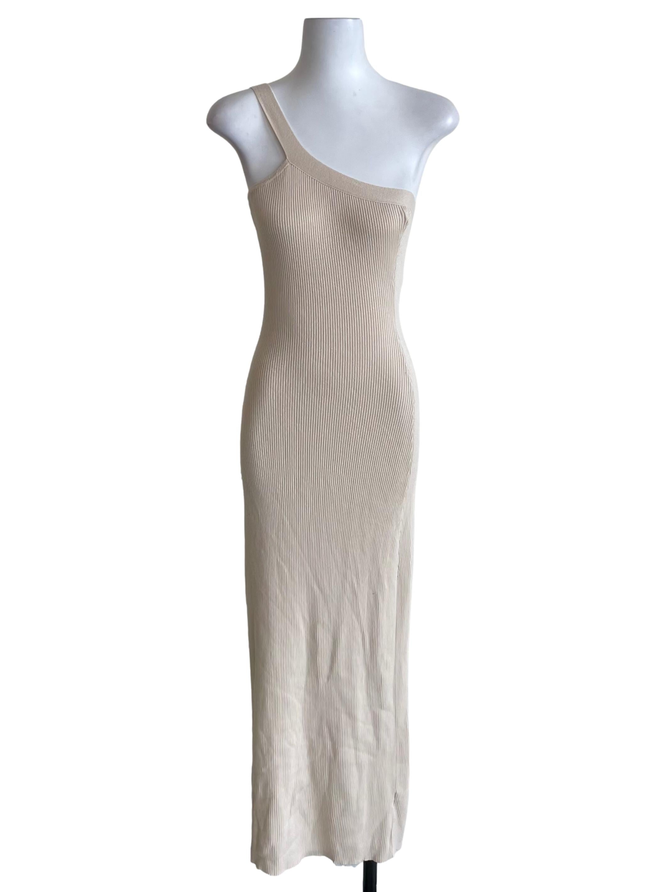 Parchment Halter Neck Knit Bodycon Dress