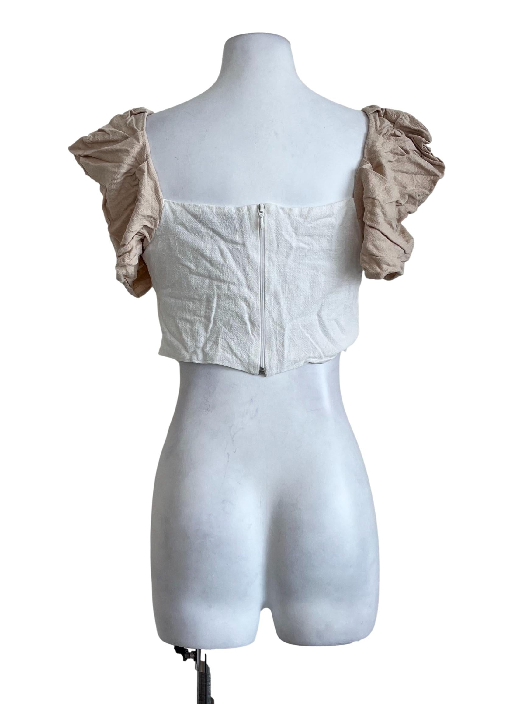 White Plain Short Sleeve Top