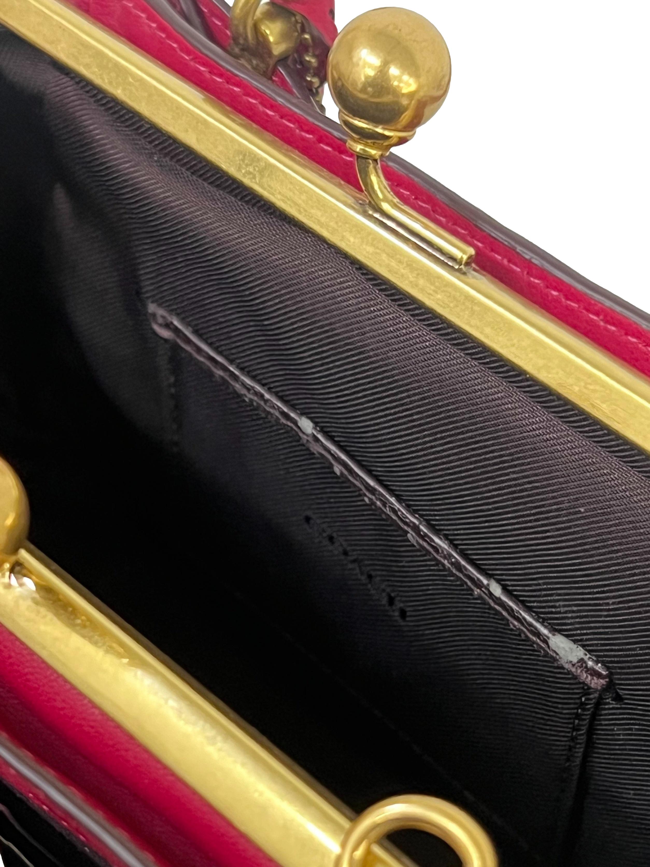 Magenta Pink Leather Dreamer Satchel Bag