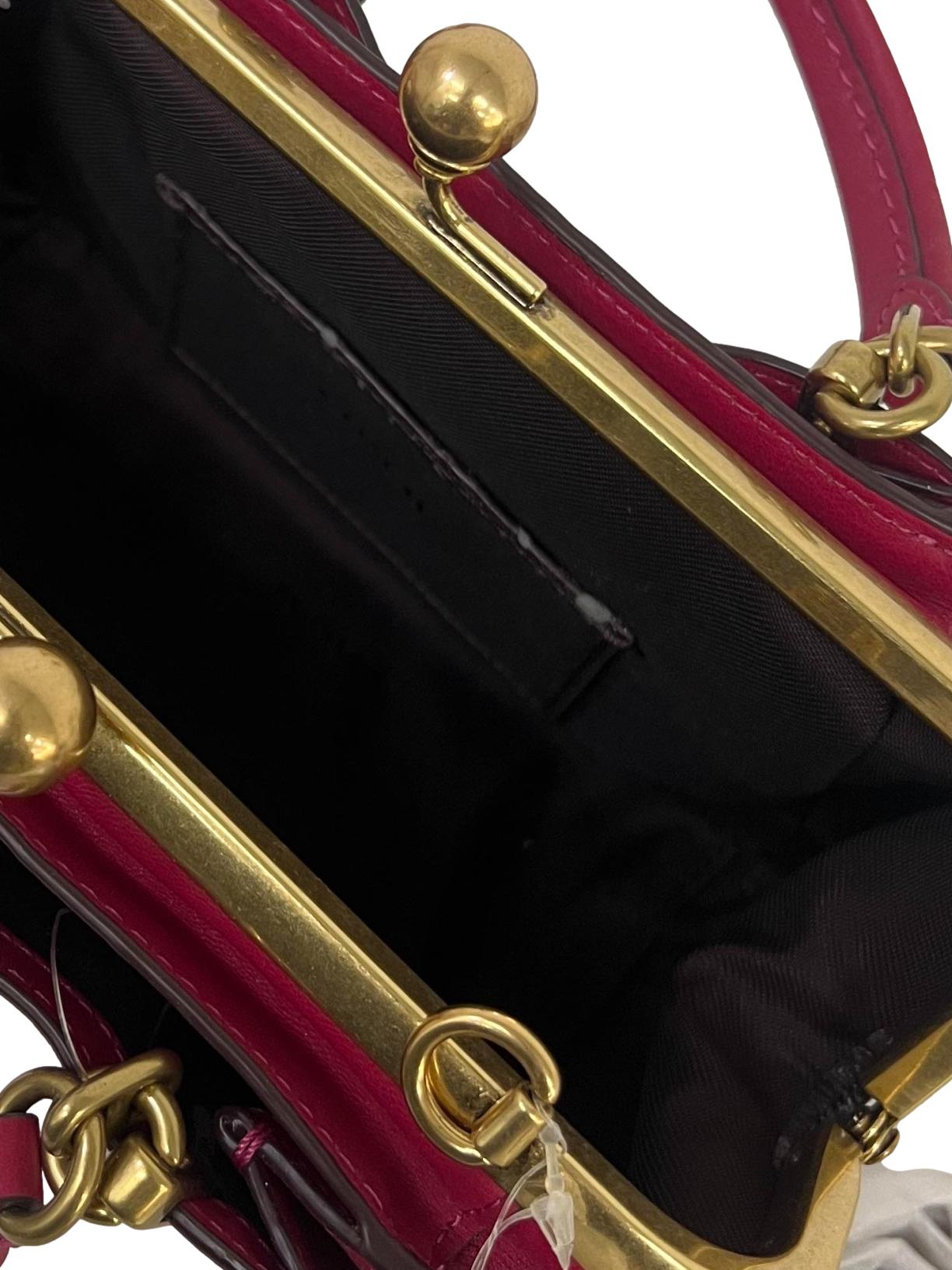 Magenta Pink Leather Dreamer Satchel Bag