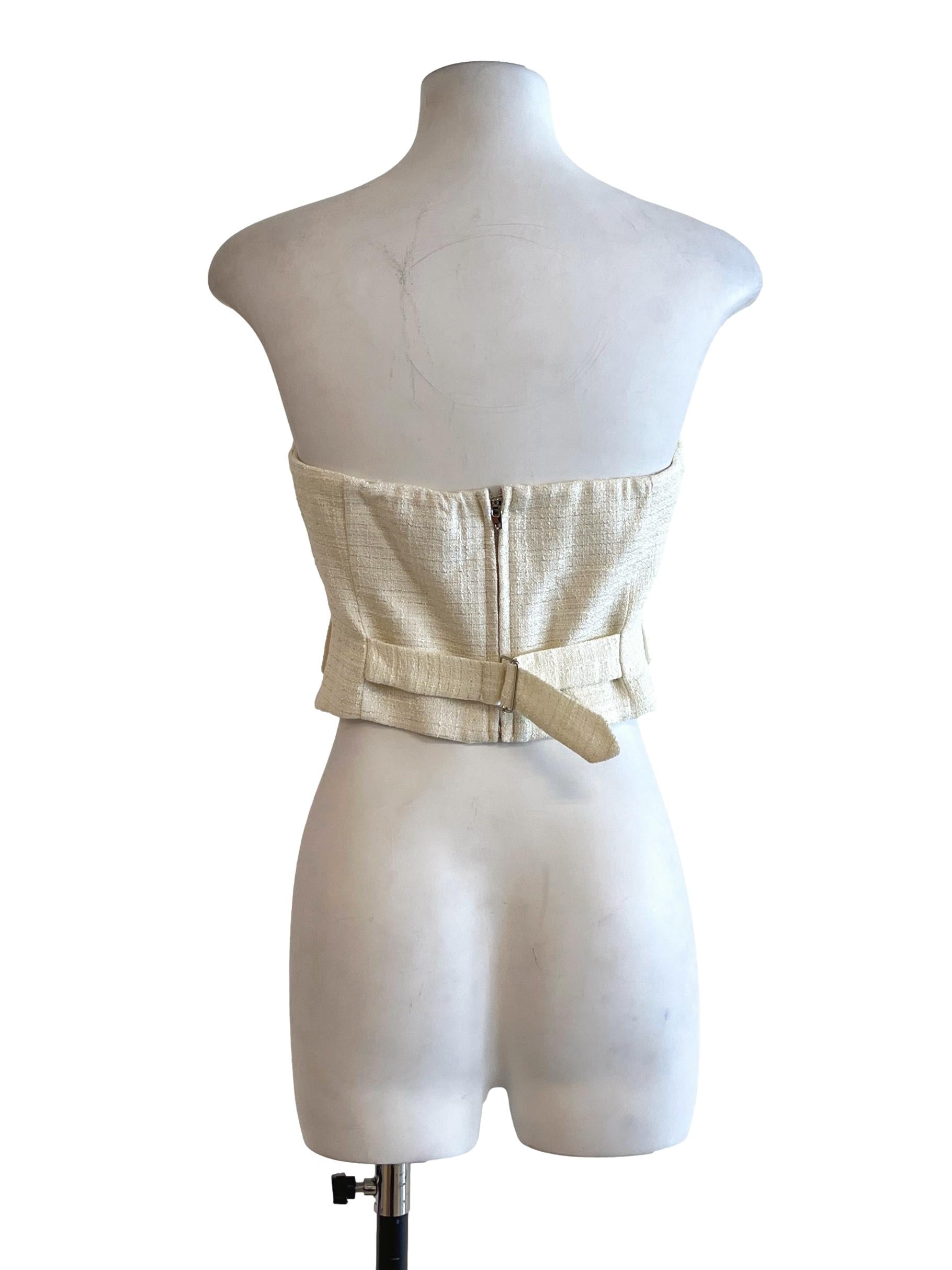 Ivory White Strapless Top