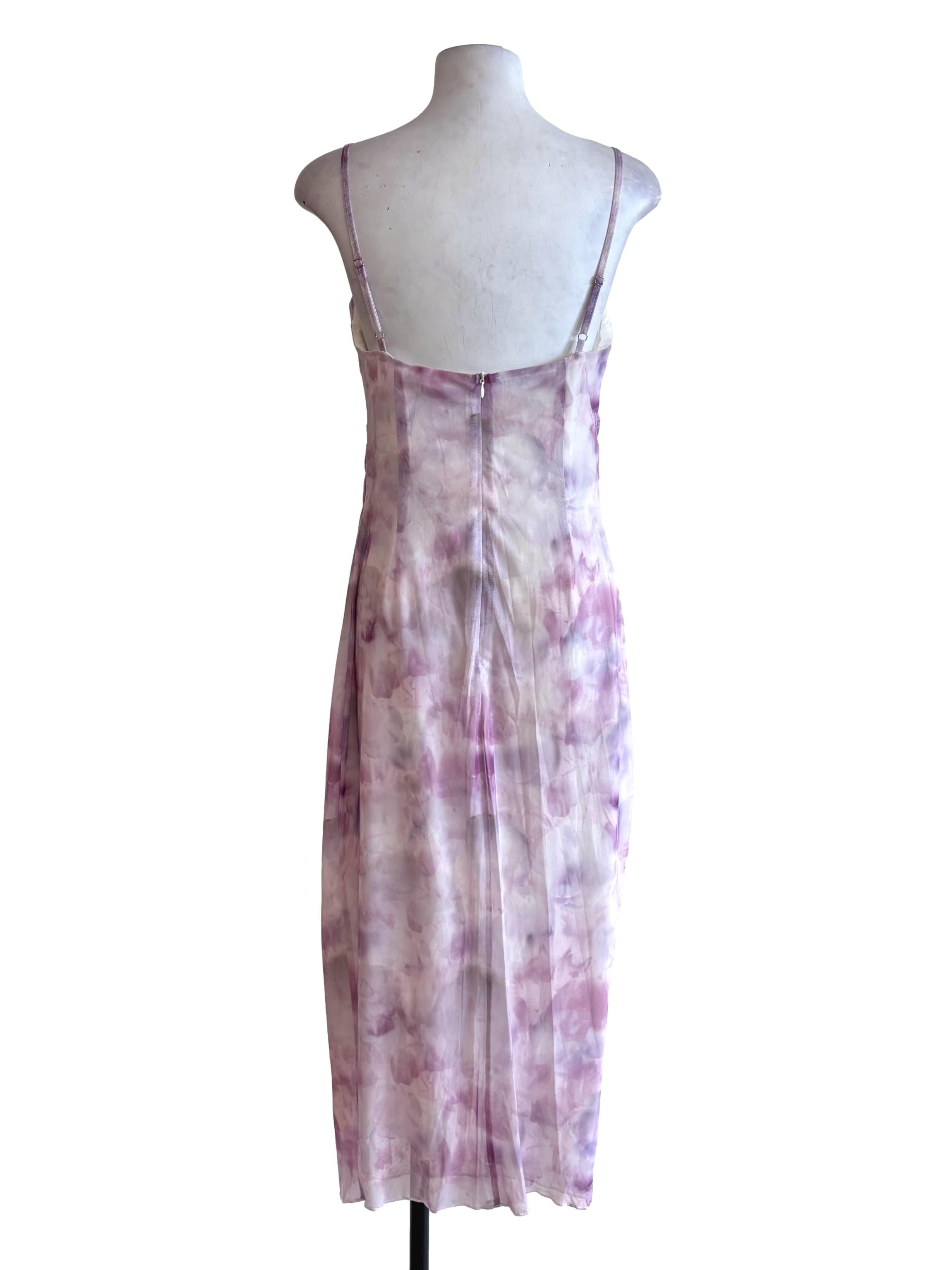 Lilac Prints Draped Dress