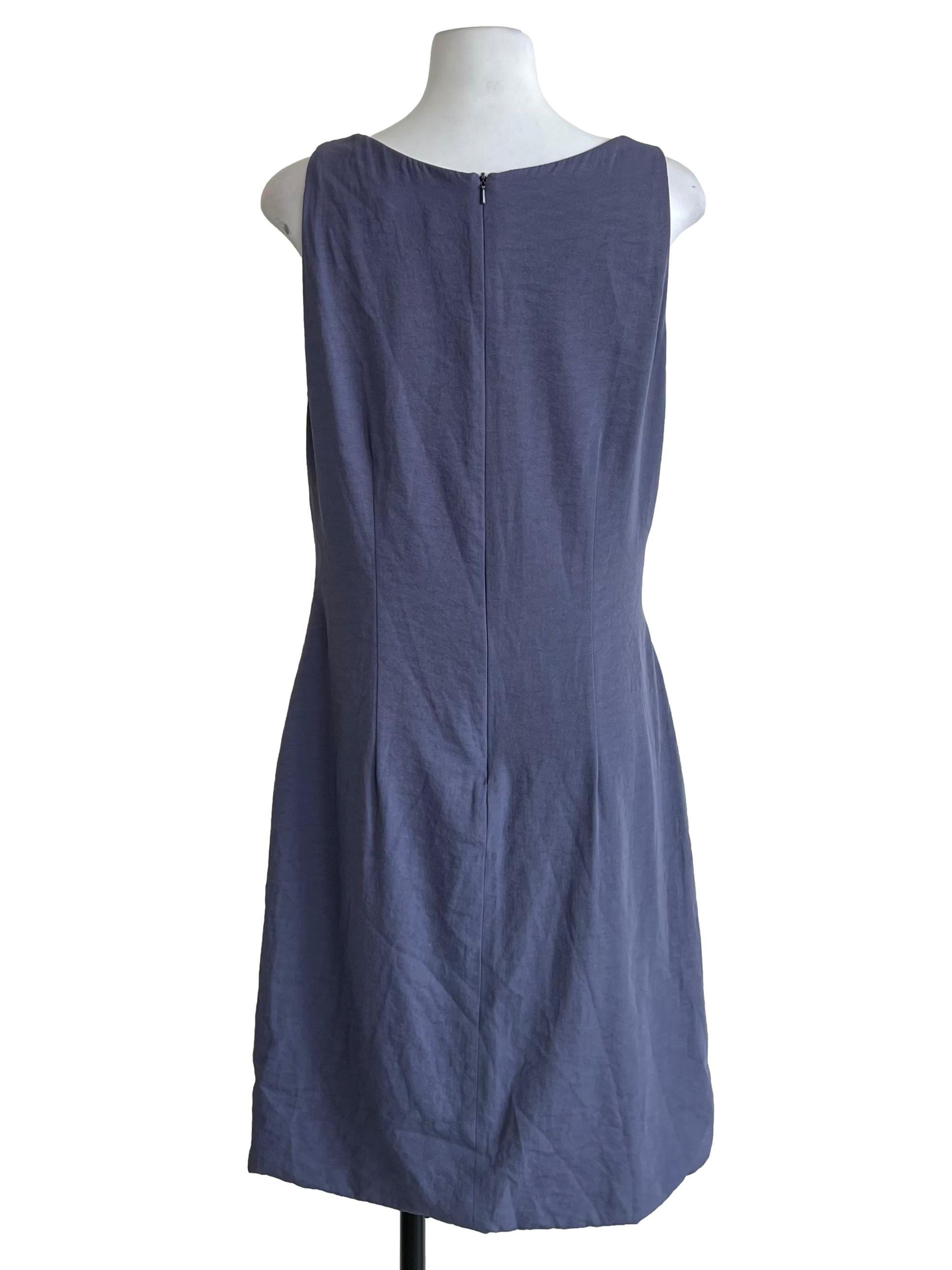 Pewter Grey Draped Slip Dress