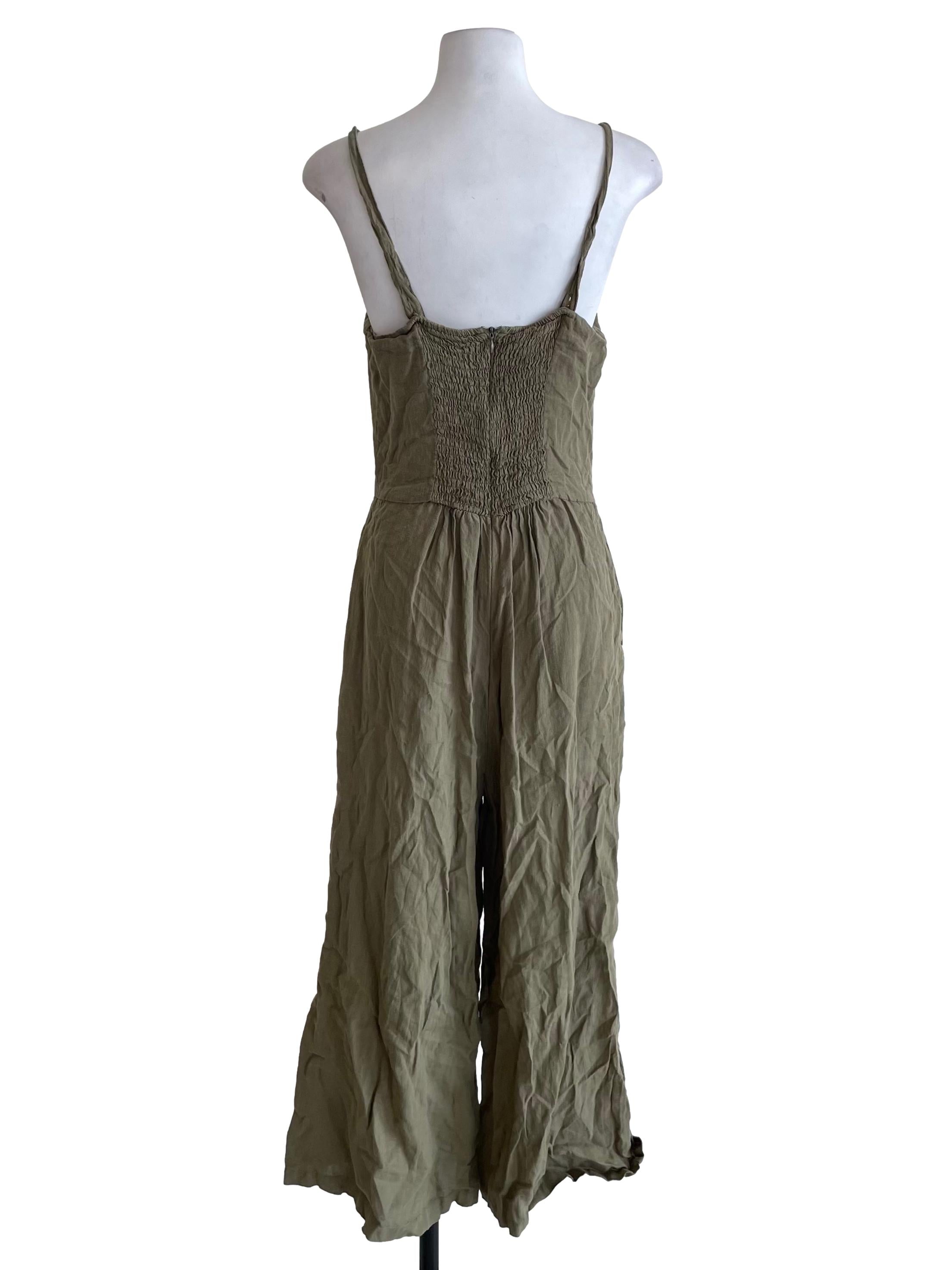 Crocodile V Neck Cami Jumpsuit