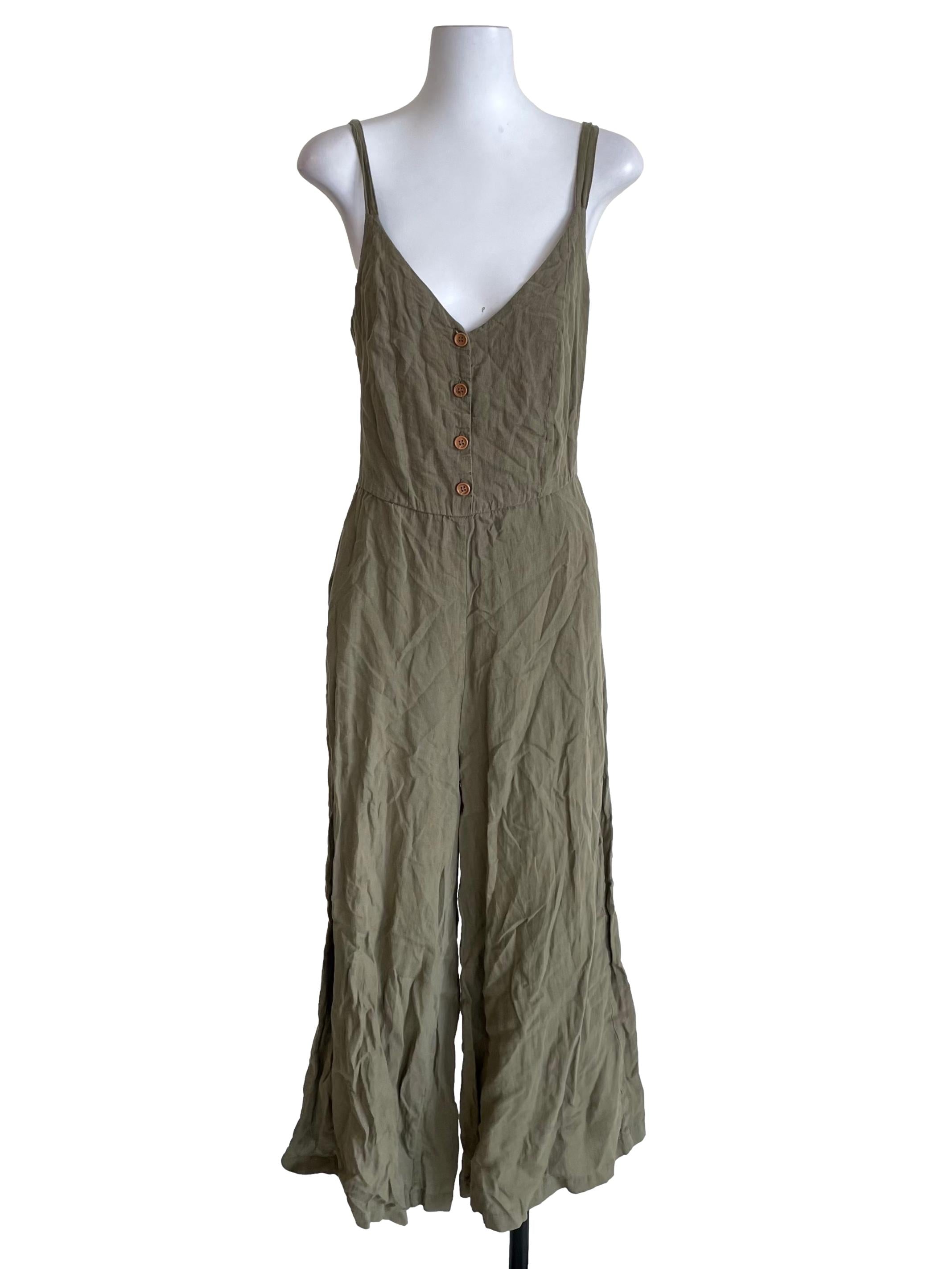 Crocodile V Neck Cami Jumpsuit