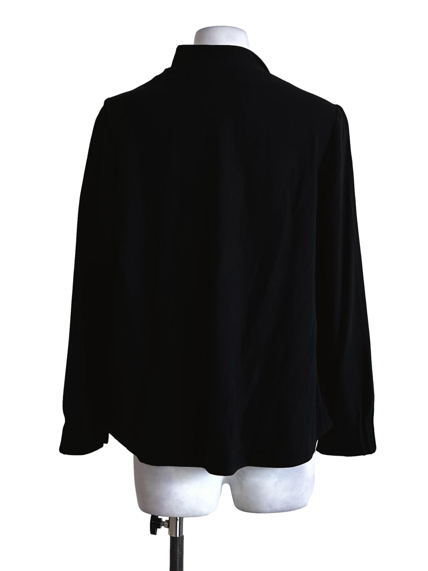 Black Long Sleeves Blouses