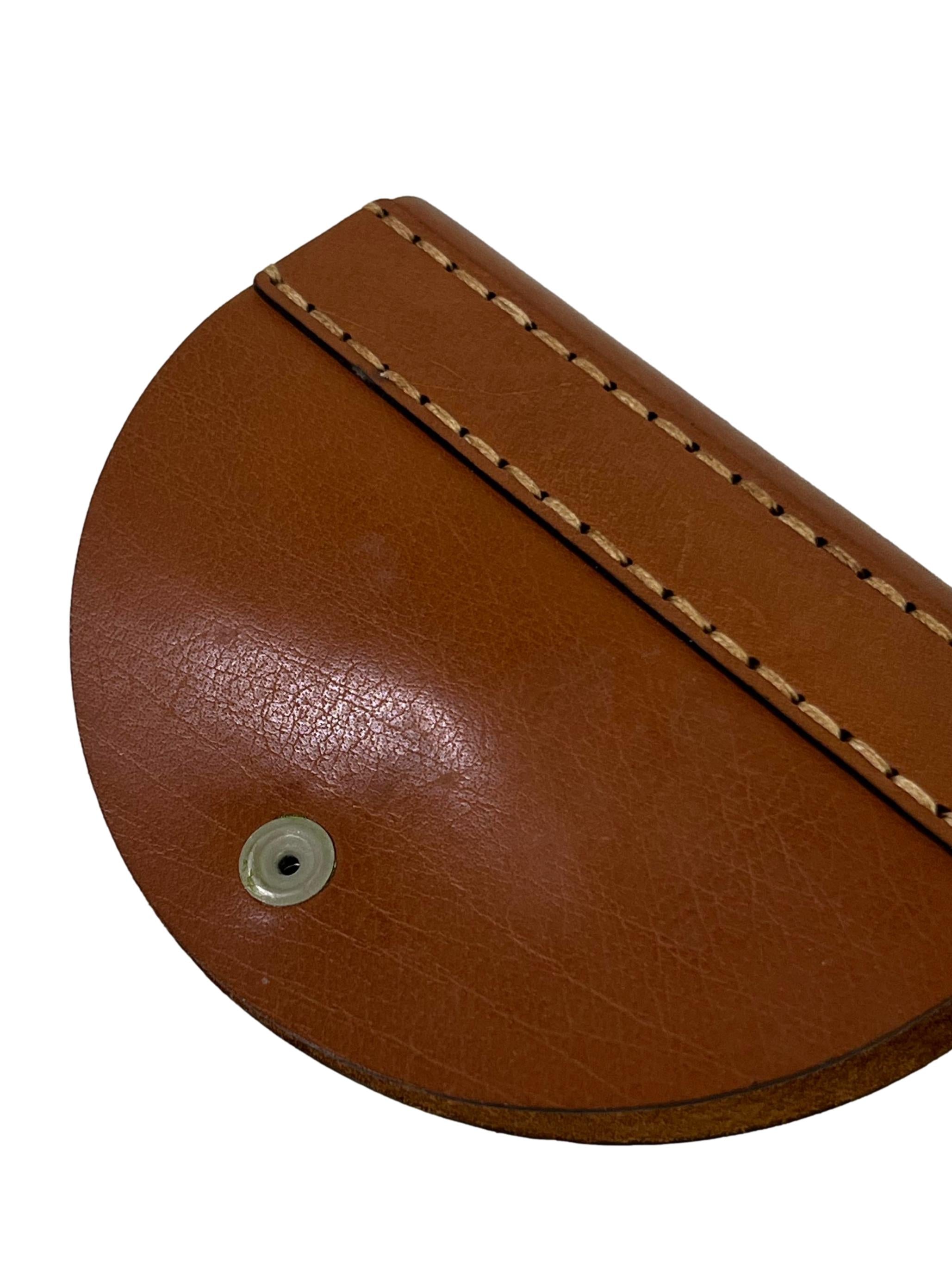 Brown Leather Cookie Key Holder