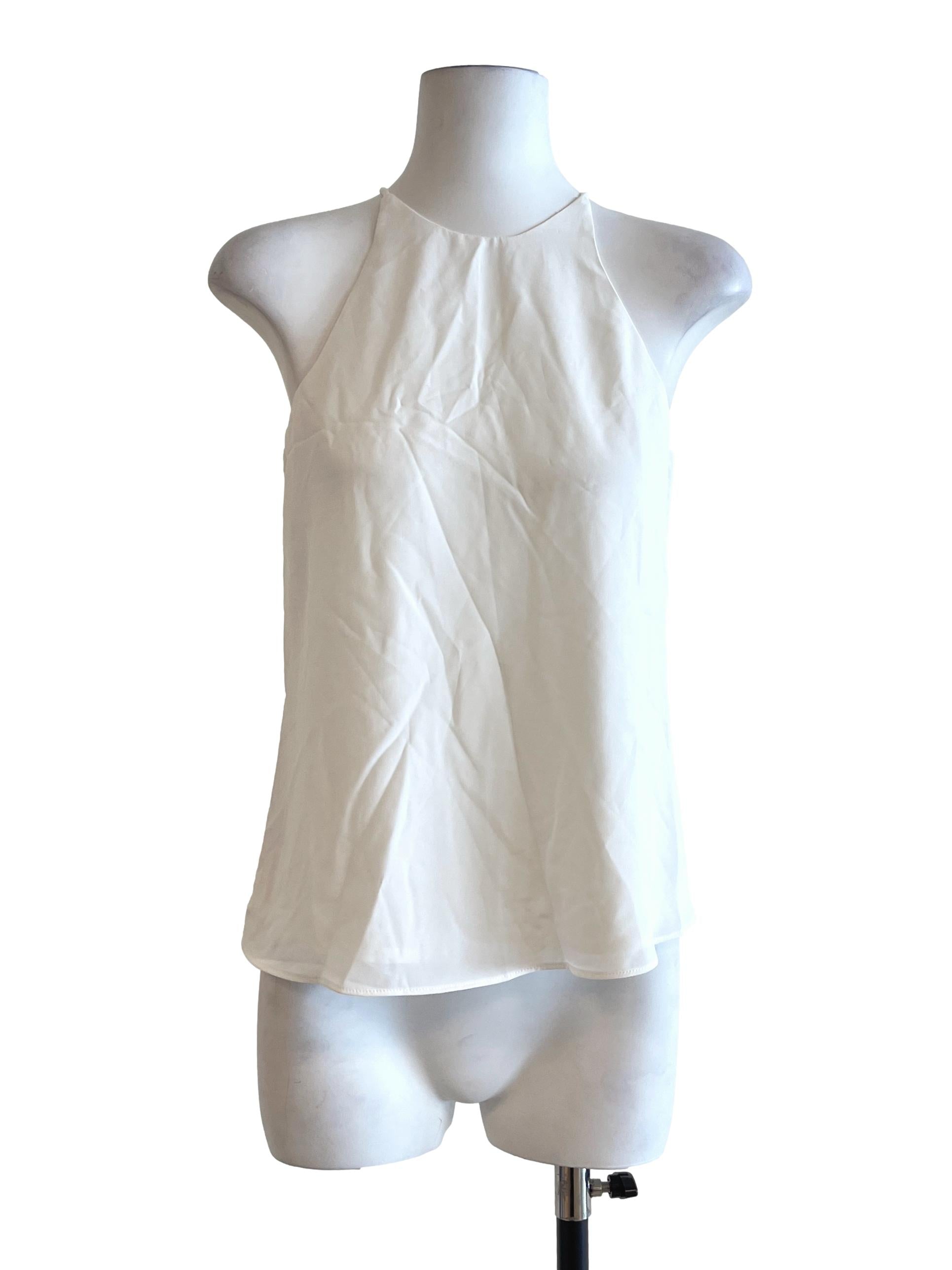 Daisy White Halter Sleeveless Top LB