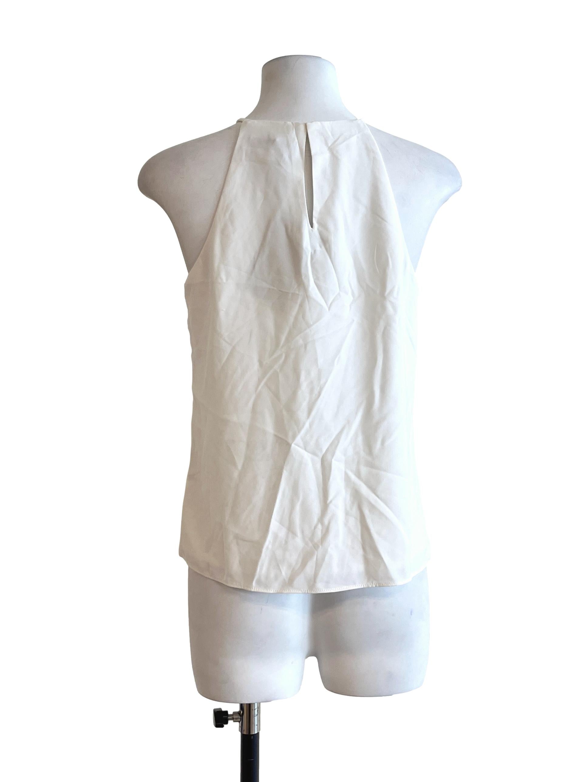Daisy White Halter Sleeveless Top LB