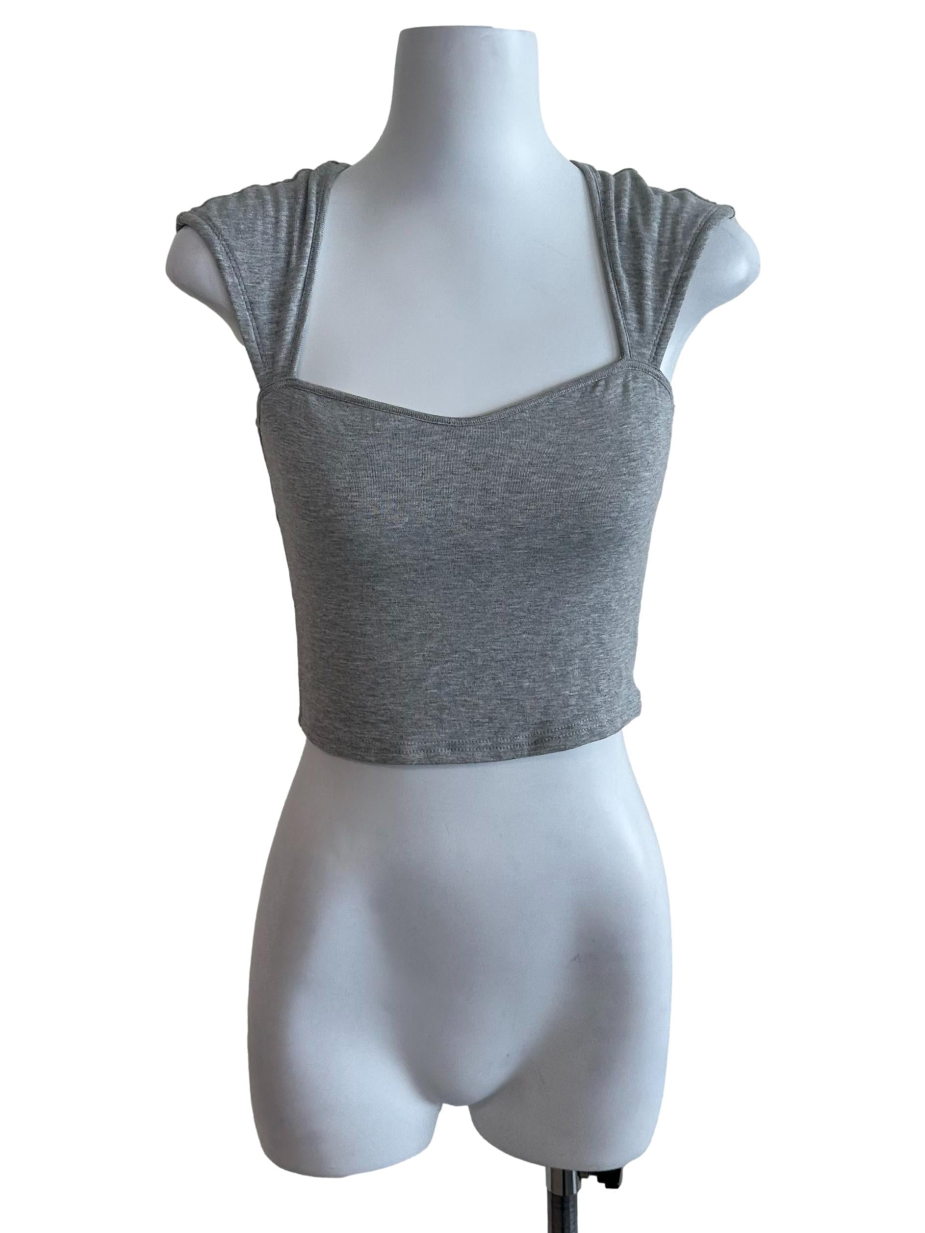 Dove Grey Casual Fitted Top