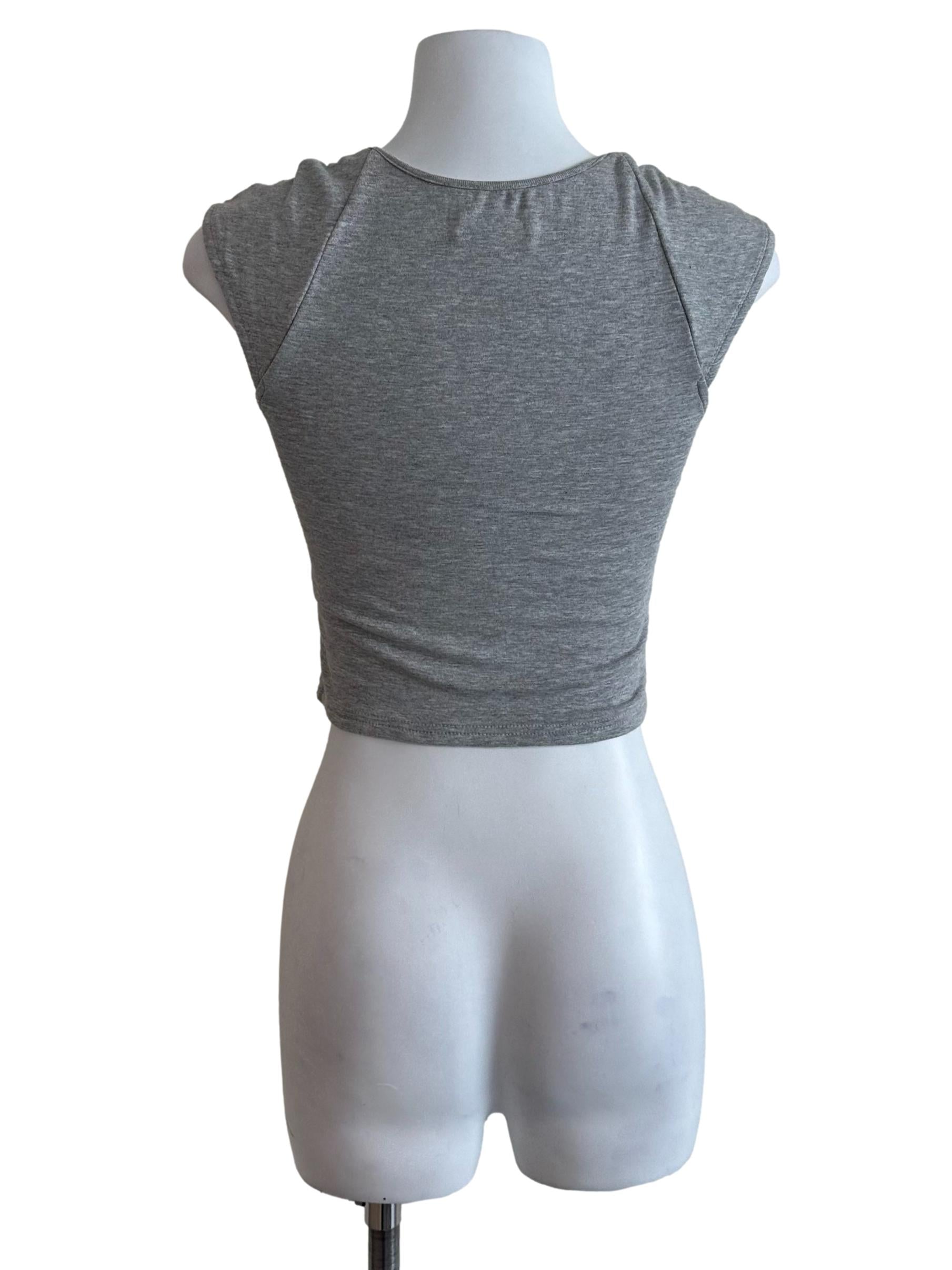 Dove Grey Casual Fitted Top