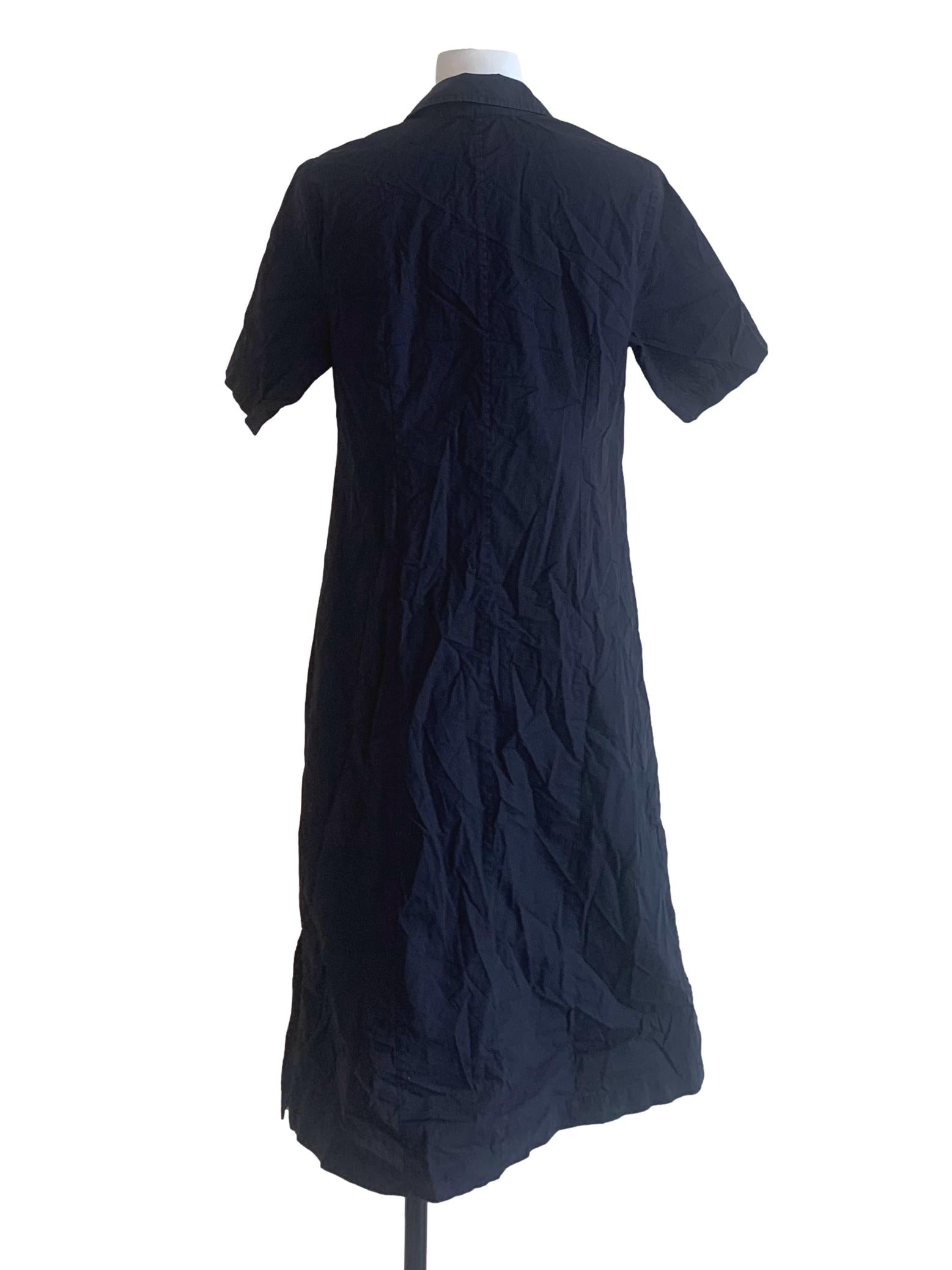 Berry Blue Collared Shirt Dress