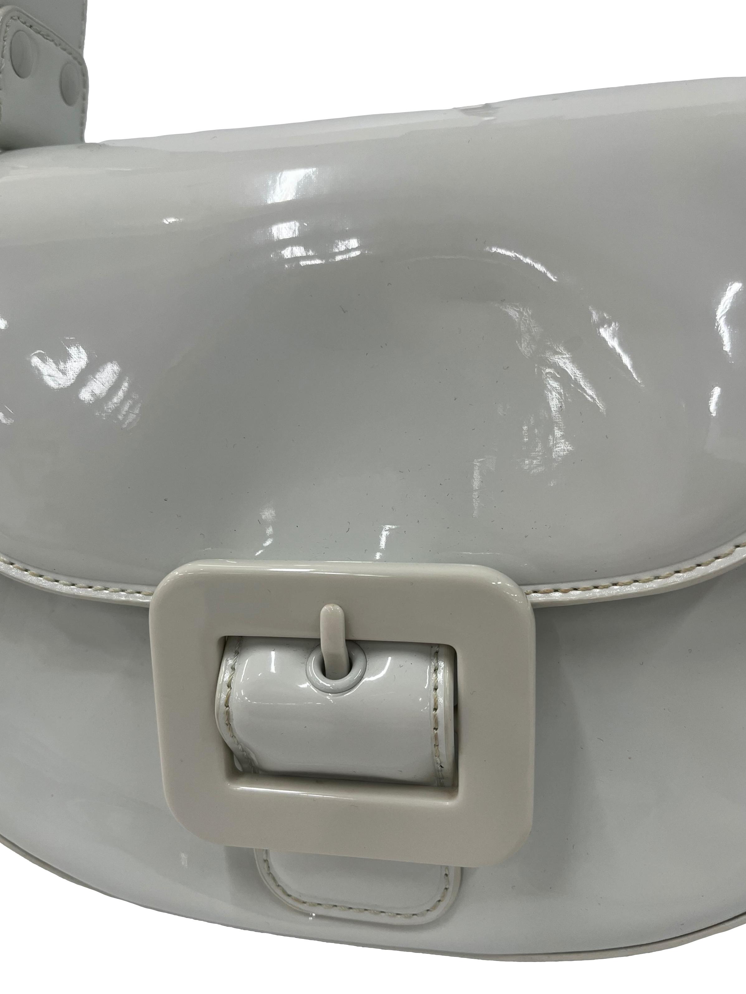 White Shoulder Bag With Adjustable Straps