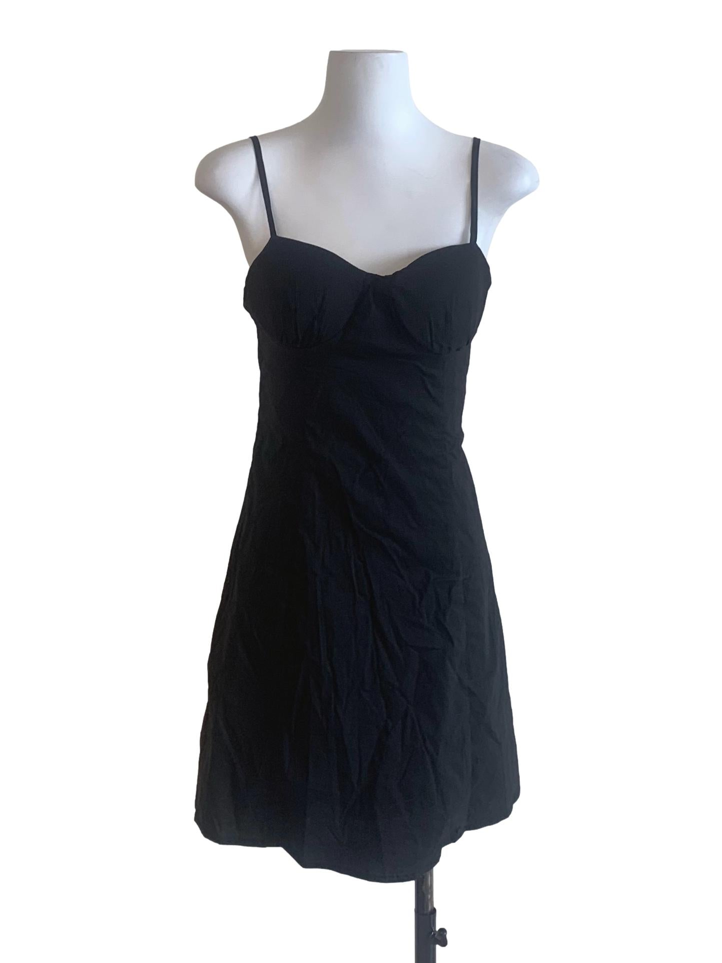 Ink Black A-Line Dress