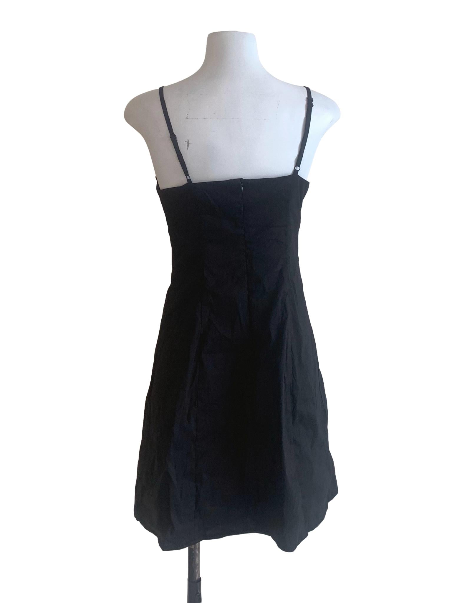 Ink Black A-Line Dress
