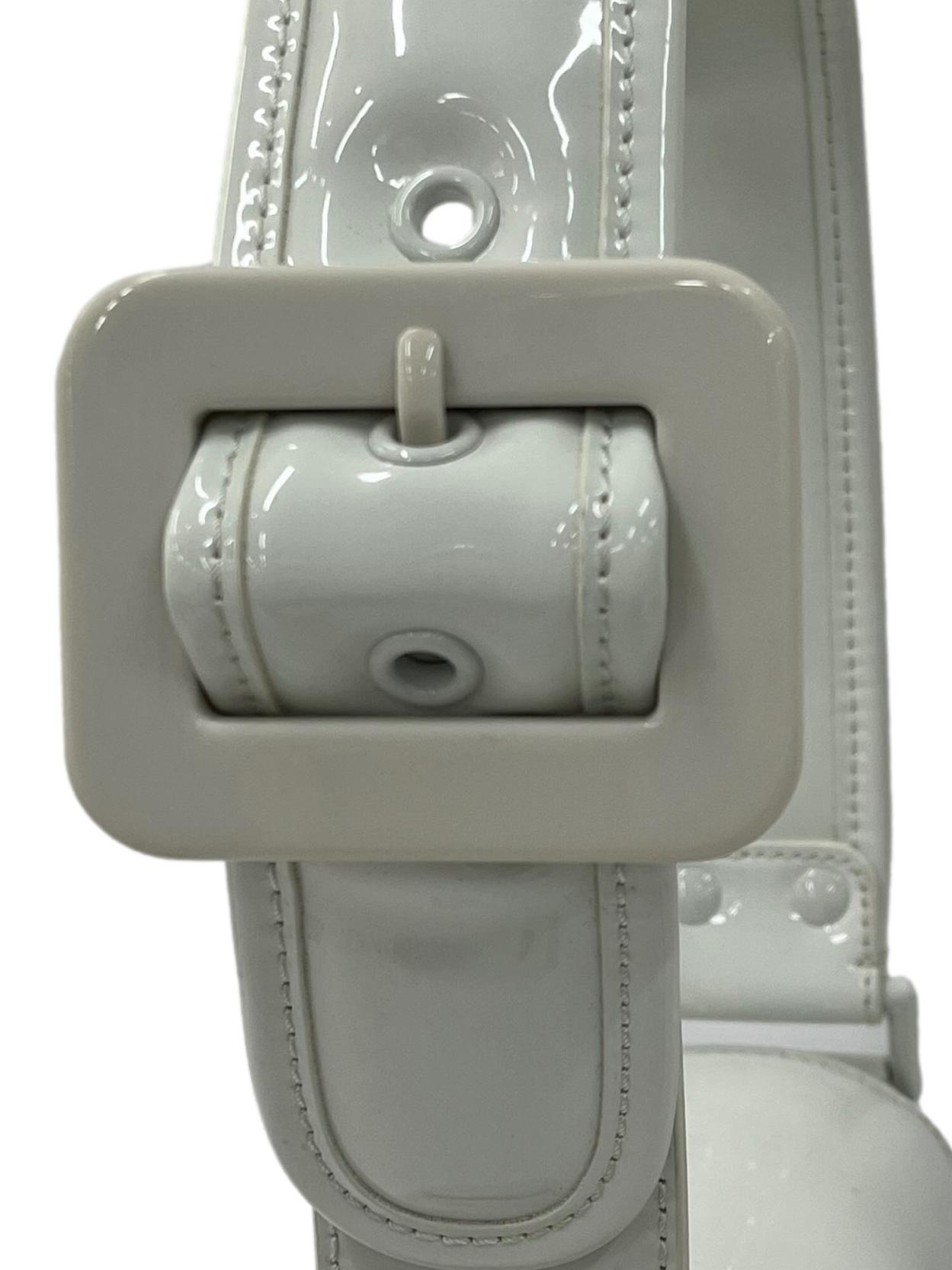 White Shoulder Bag With Adjustable Straps