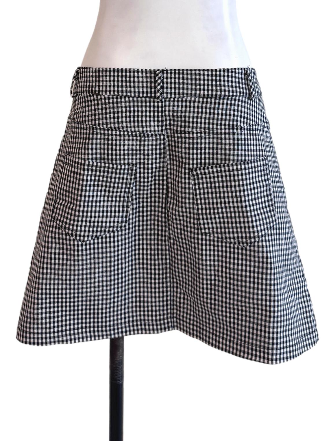 Black Checkered Skirts TEM
