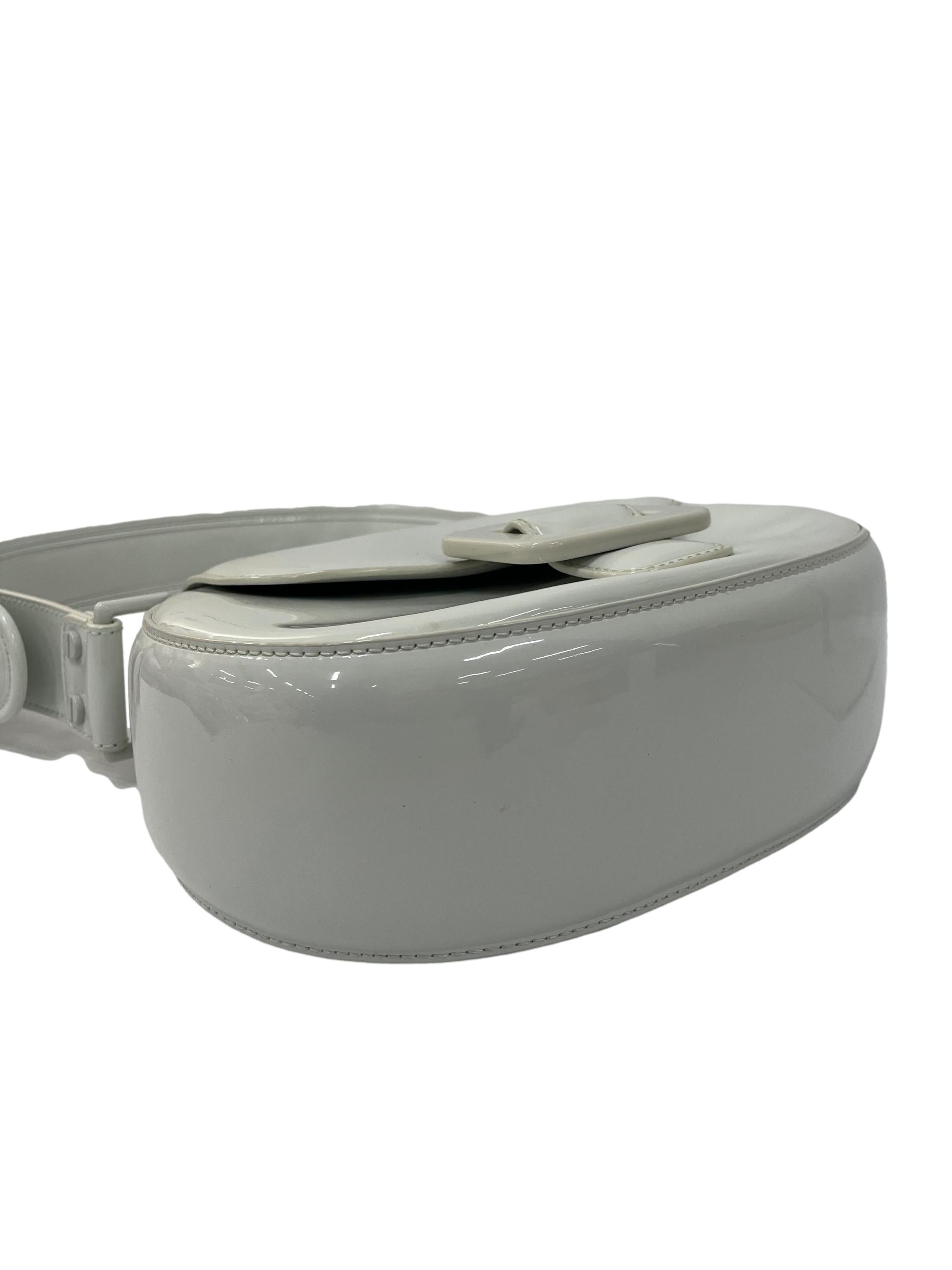 White Shoulder Bag With Adjustable Straps