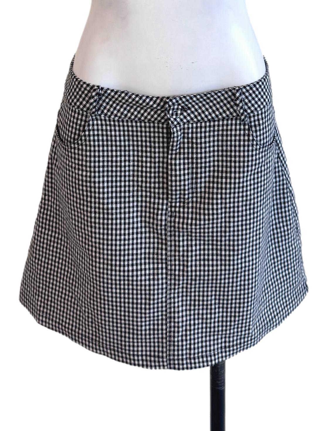 Black Checkered Skirts TEM
