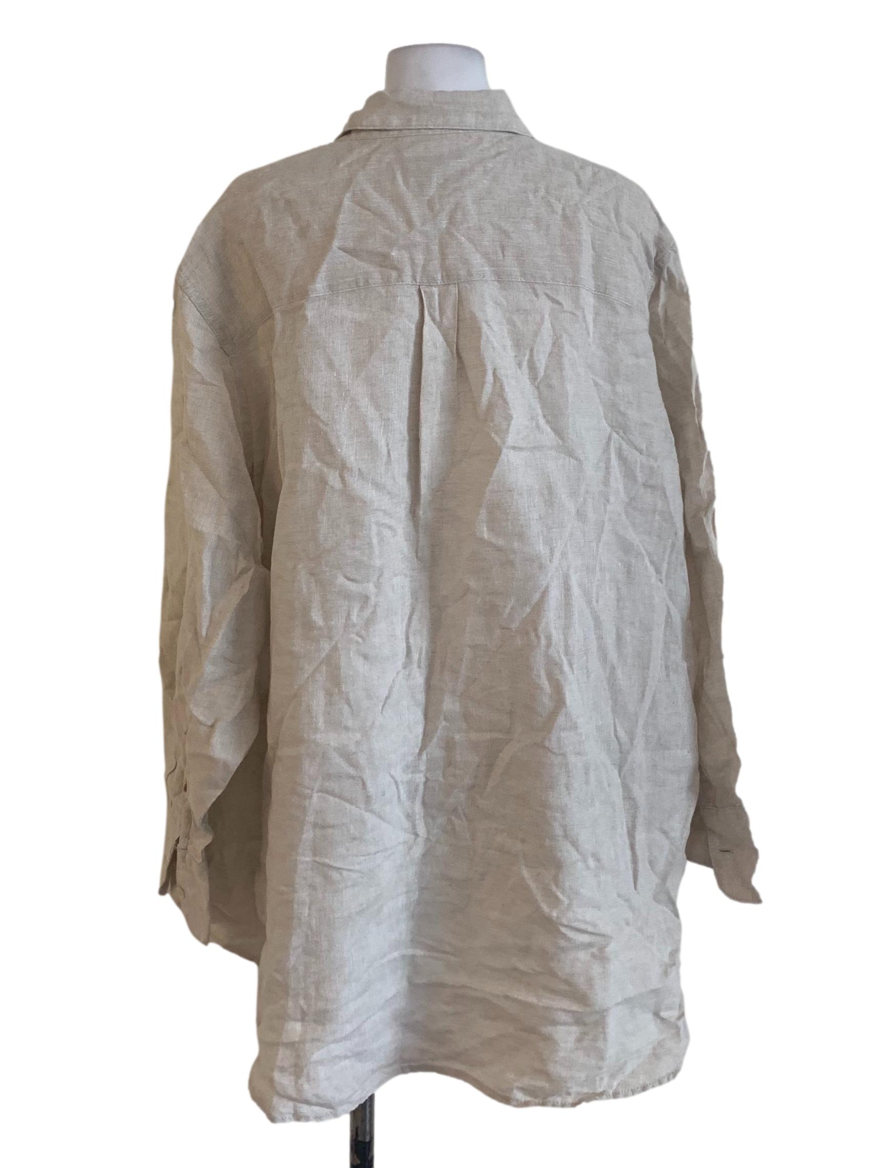 Tan Beige Button Down Shirt