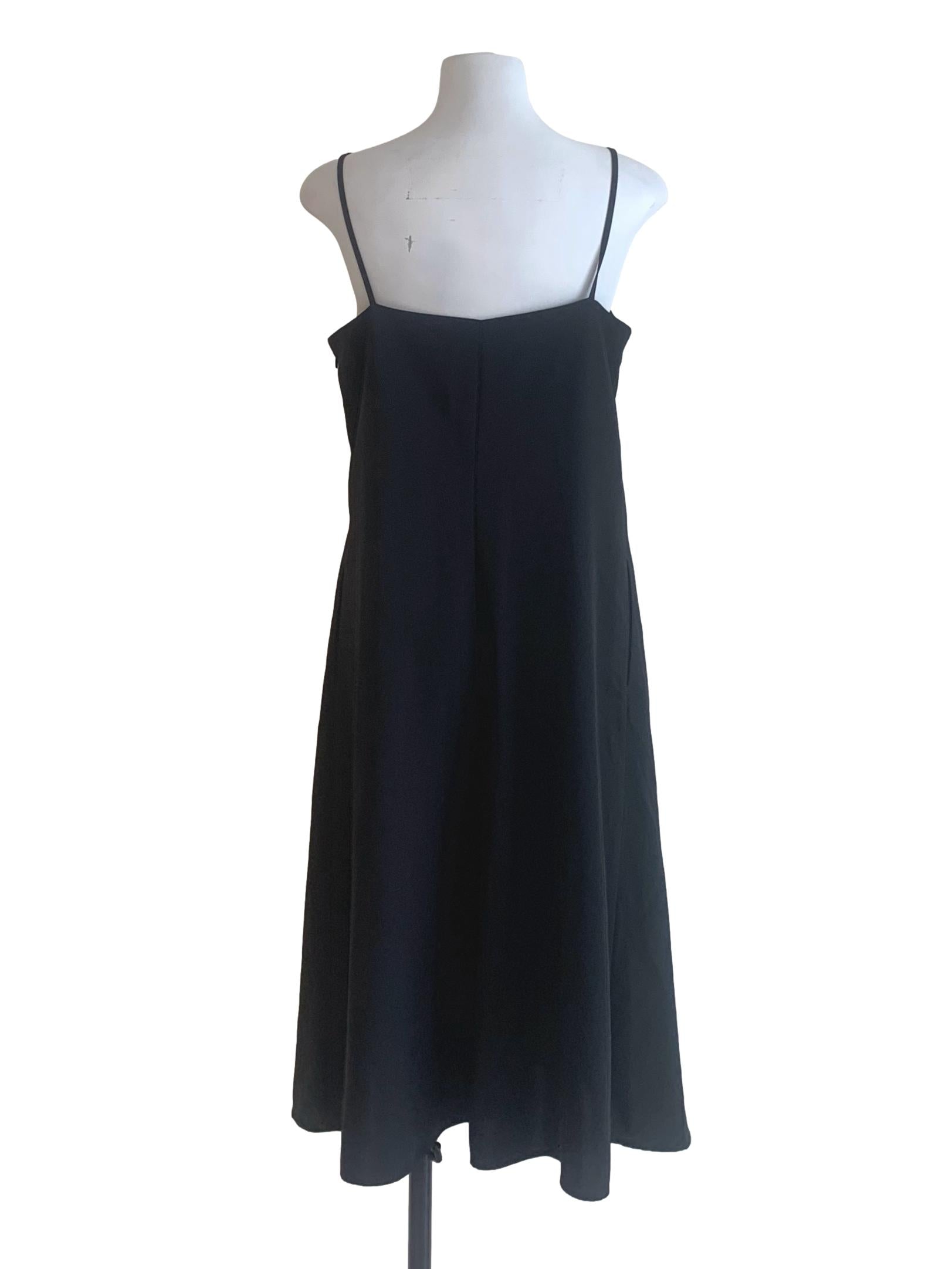 Crow Black Spaghetti Strap Dress